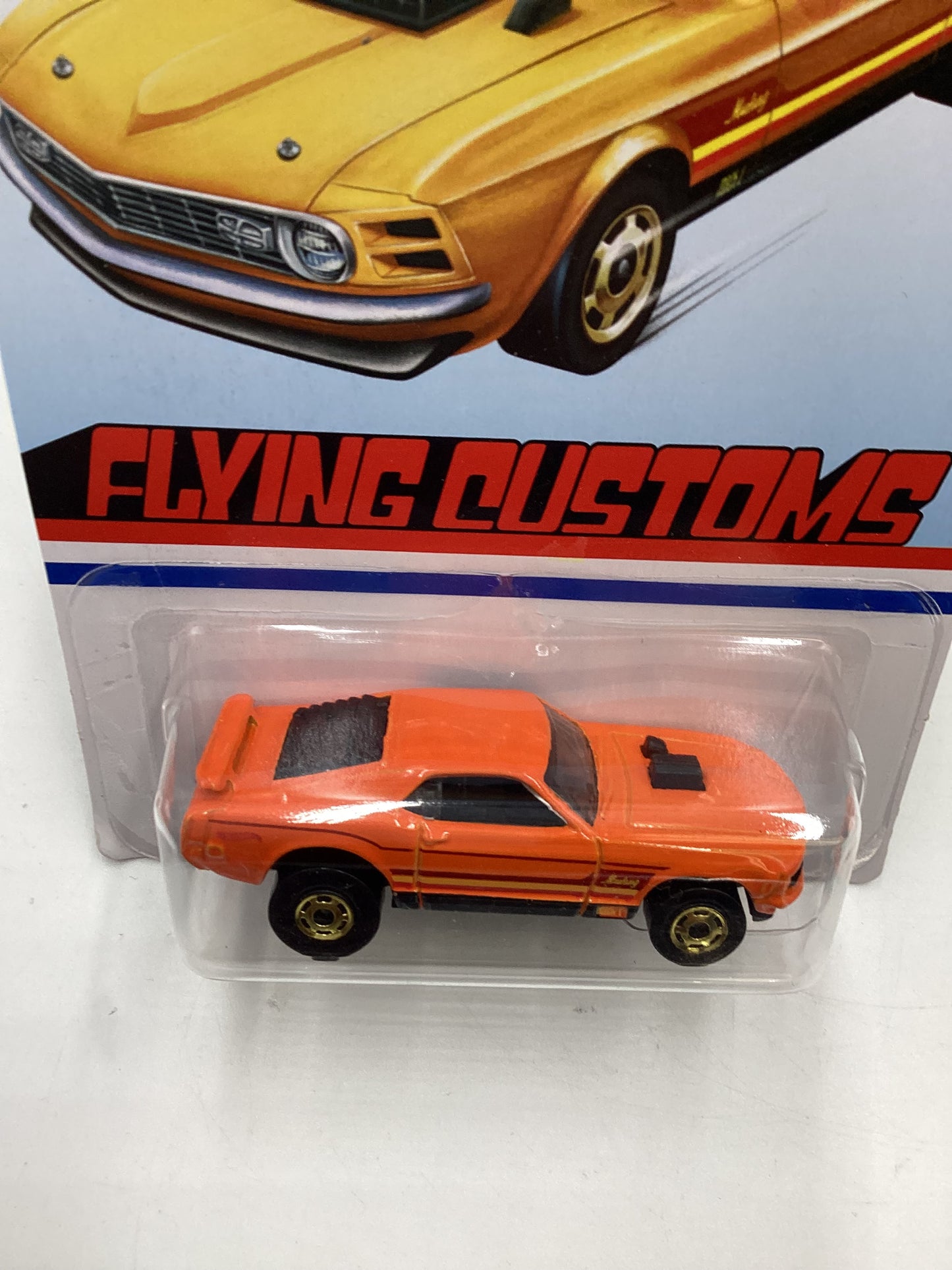 Hot Wheels Target Exclusive Flying Customs 70 Ford Mustang Mach 1 Orange