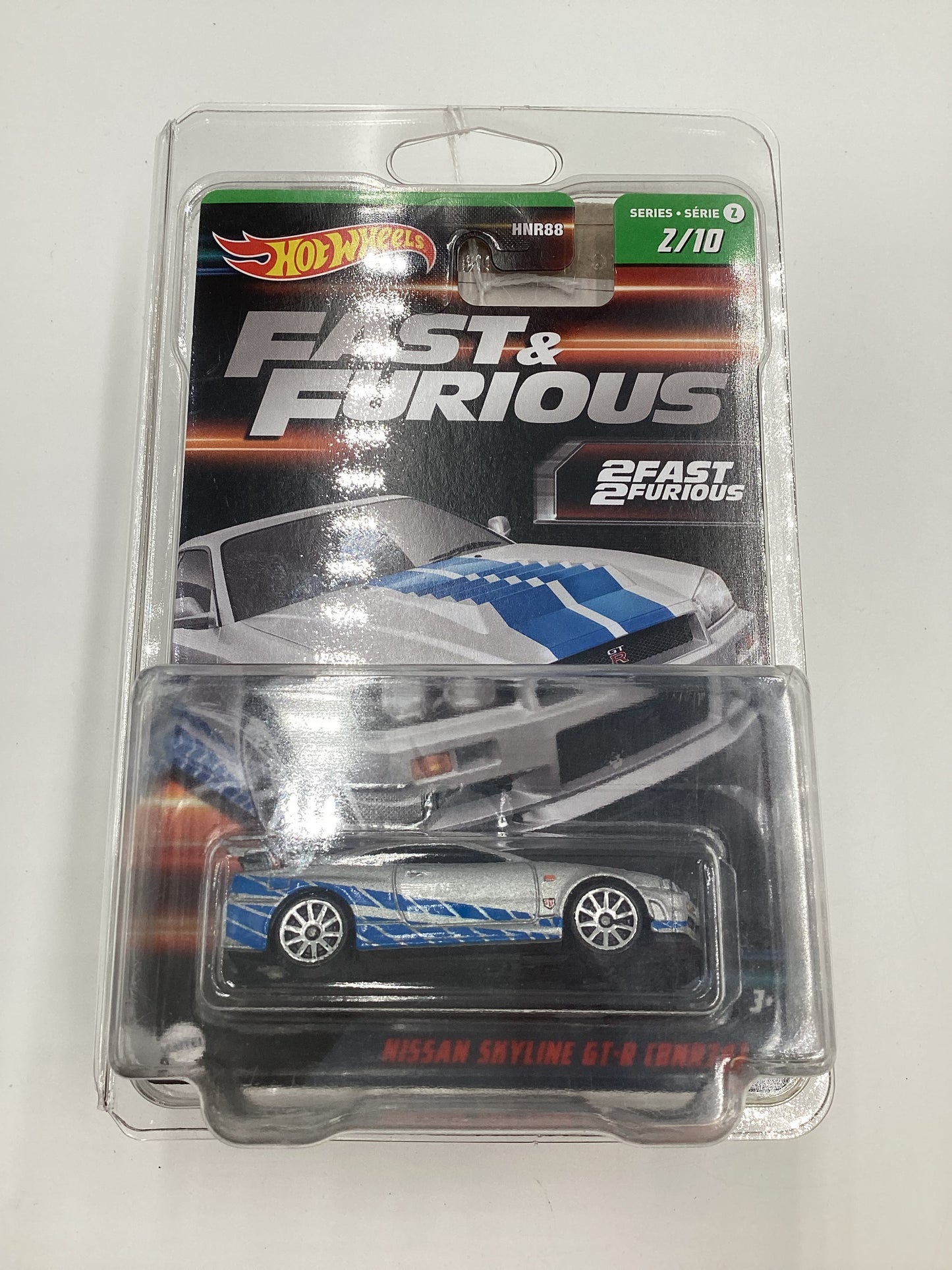 2023 Hot Wheels Fast & Furious Series 2 #2 Nissan Skyline GT-R BNR34 Silver W/protector