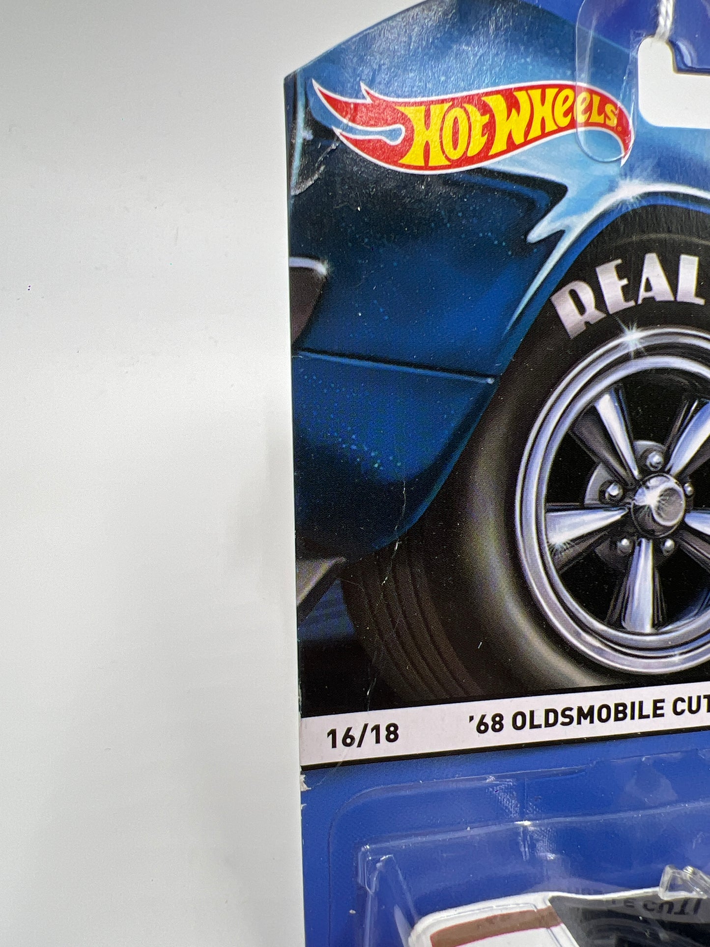 Hot Wheels Heritage Real Riders #16 Hurst 68 Oldsmobile Cutlass Convertible White (Bad Card) 245B