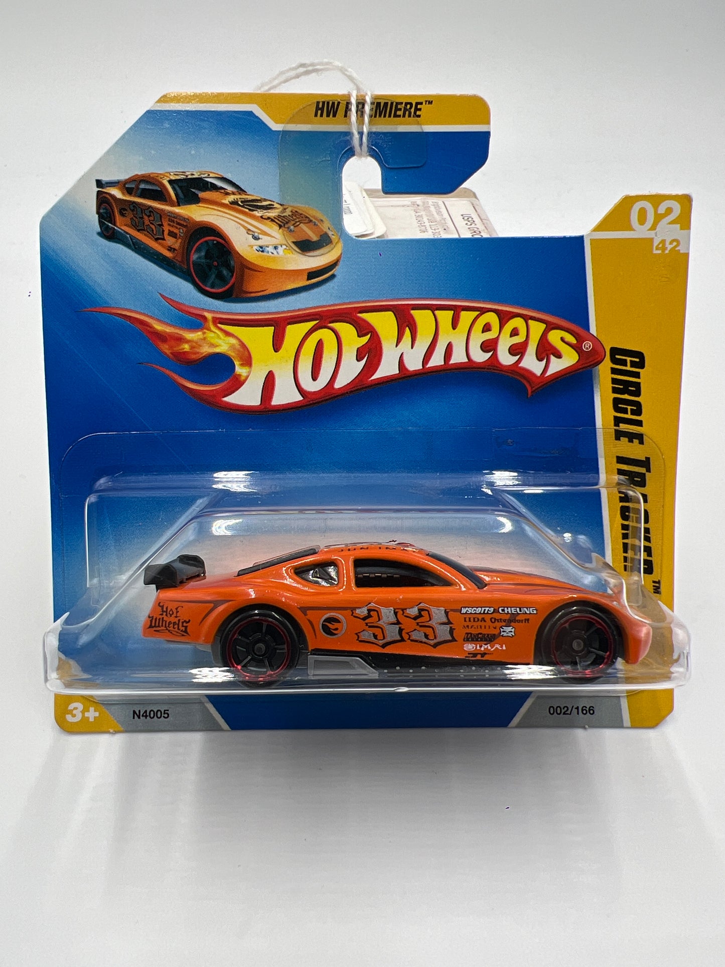 2009 Hot Wheels New Models Premiere #2 Circle Tracker Orange Short Card 113A