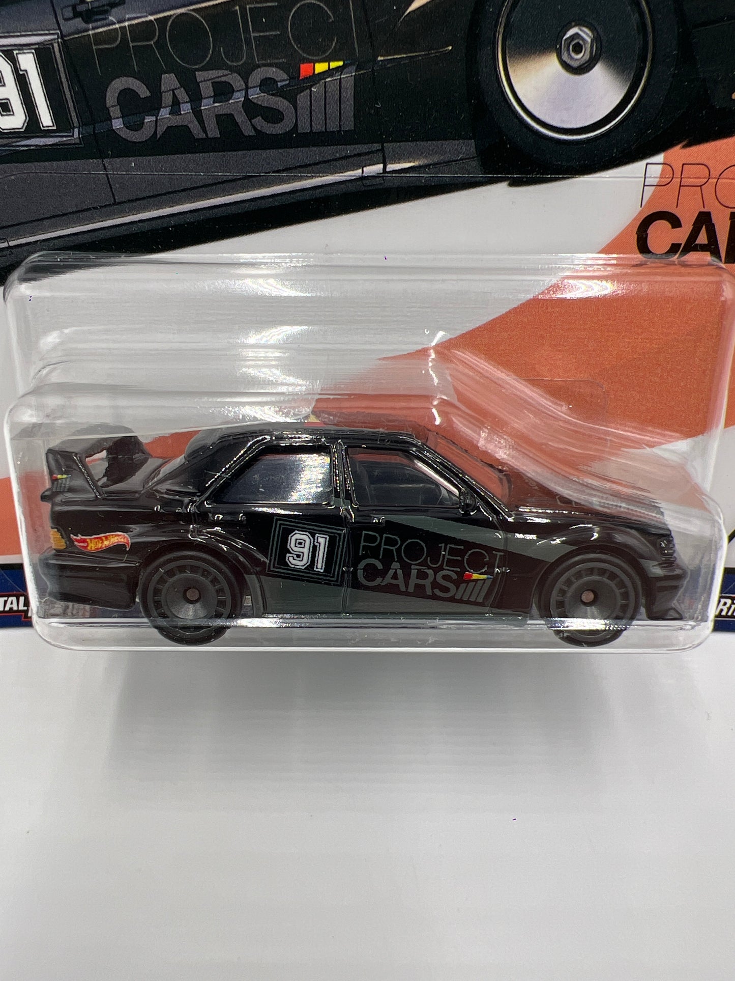 Hot Wheels Premium Euro Speed Project Cars #3 Mercedes-Benz 190E 2.5-16 Black W/Protector