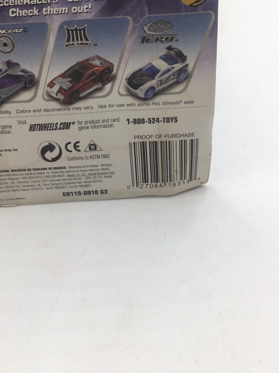 Hot wheels Acceleracers Silencerz Iridium 4 of 9 US card CM 6 Wheels (Bad Card) #1