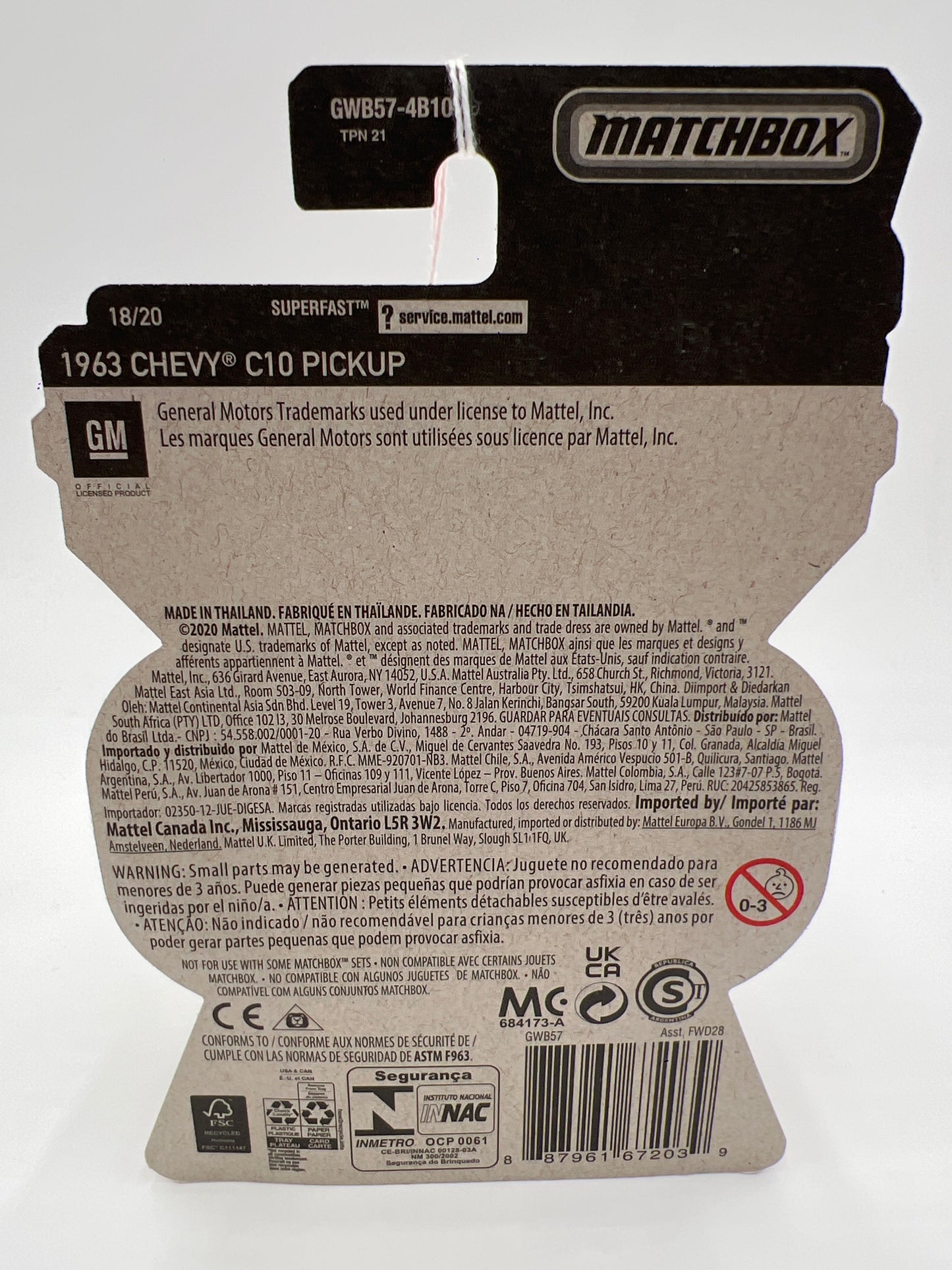 Matchbox Moving Parts #18 1963 Chevy C10 Pickup Gold 164D