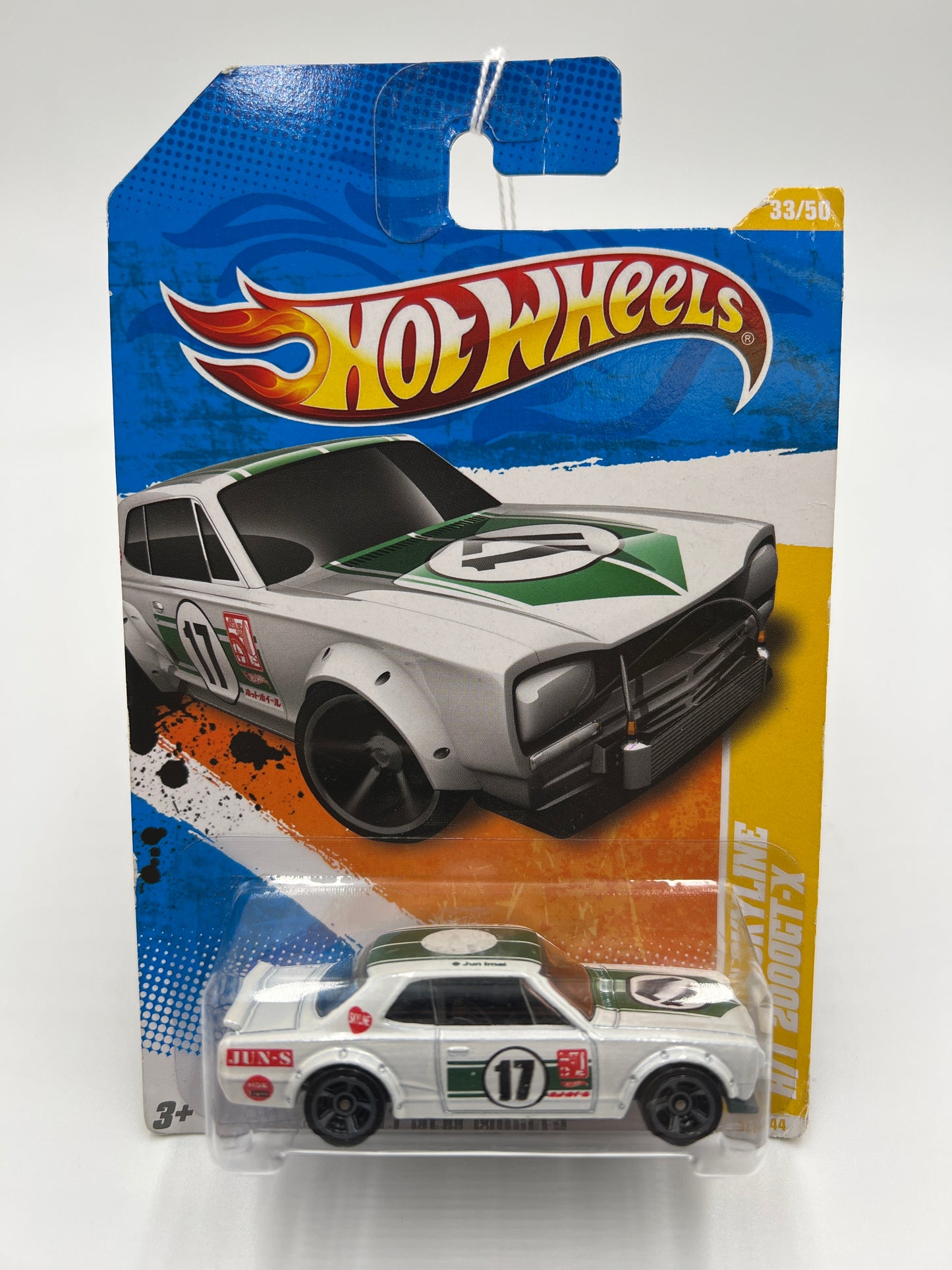 2011 Hot Wheels New Models #33 Nissan Skyline H/T 2000GT-X White Card Not Perfect 79B