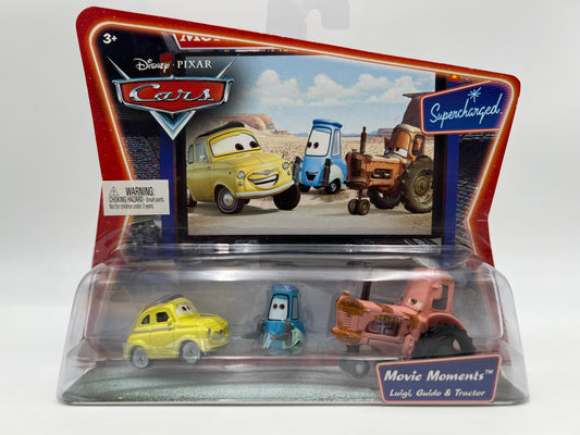 Disney Pixar Cars Supercharged 2 Pack Movie Moments Luigi Guido & Tractor