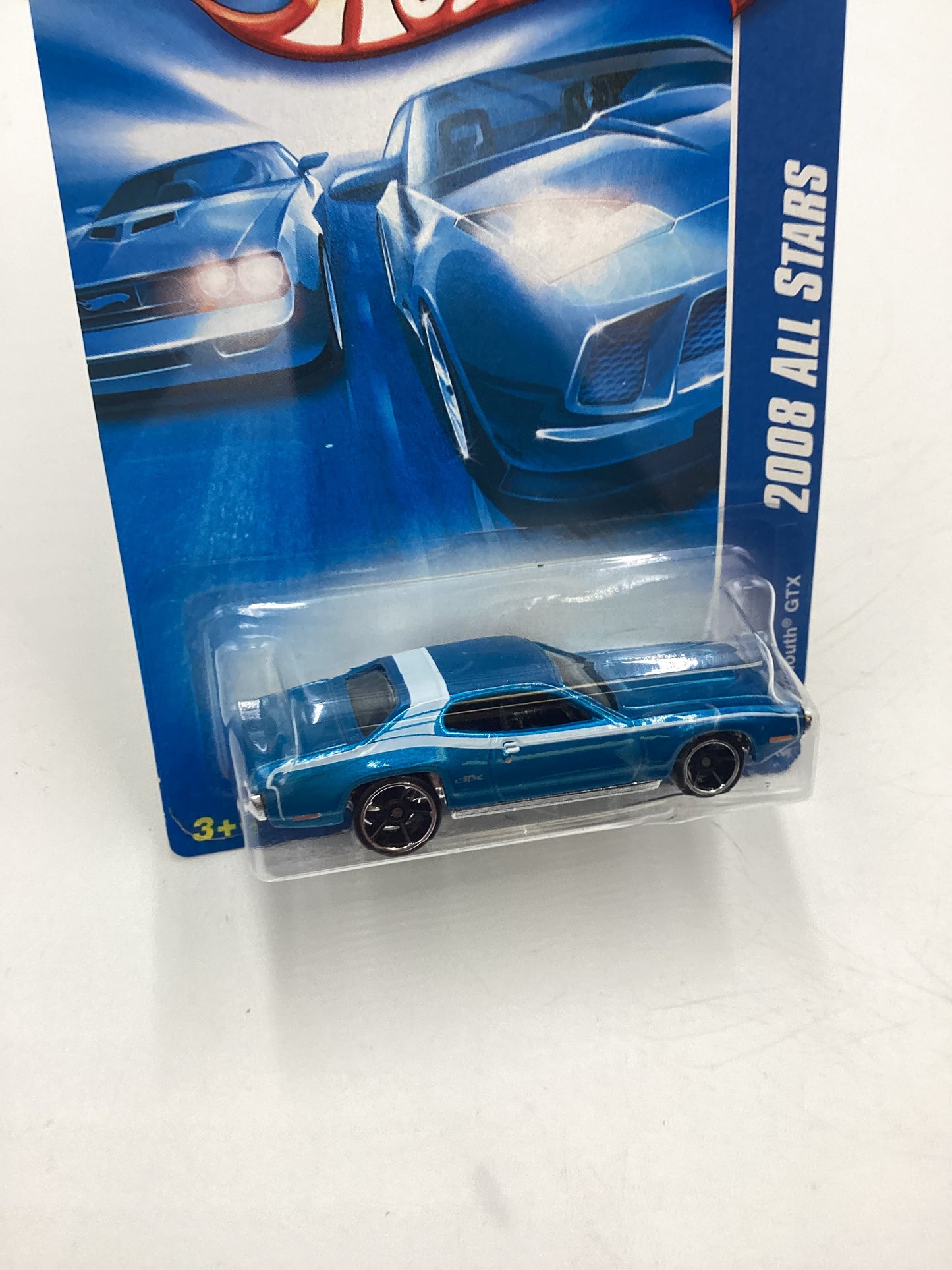 2008 Hot Wheels All Stars #60 Plymouth GTX Blue Card Not Perfect 46E