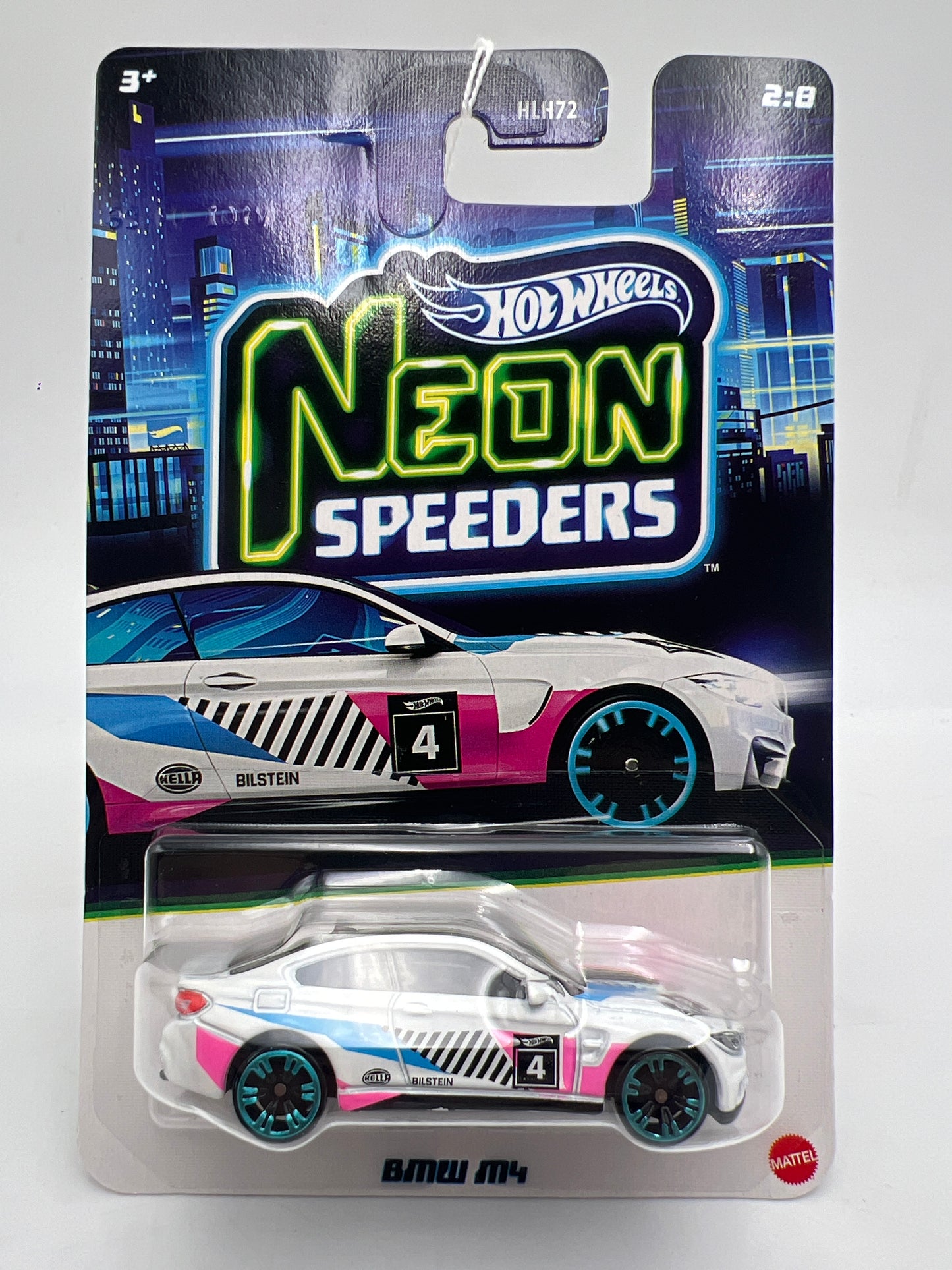 2026 Hot Wheels Neon Speeders #2 BMW M4 White