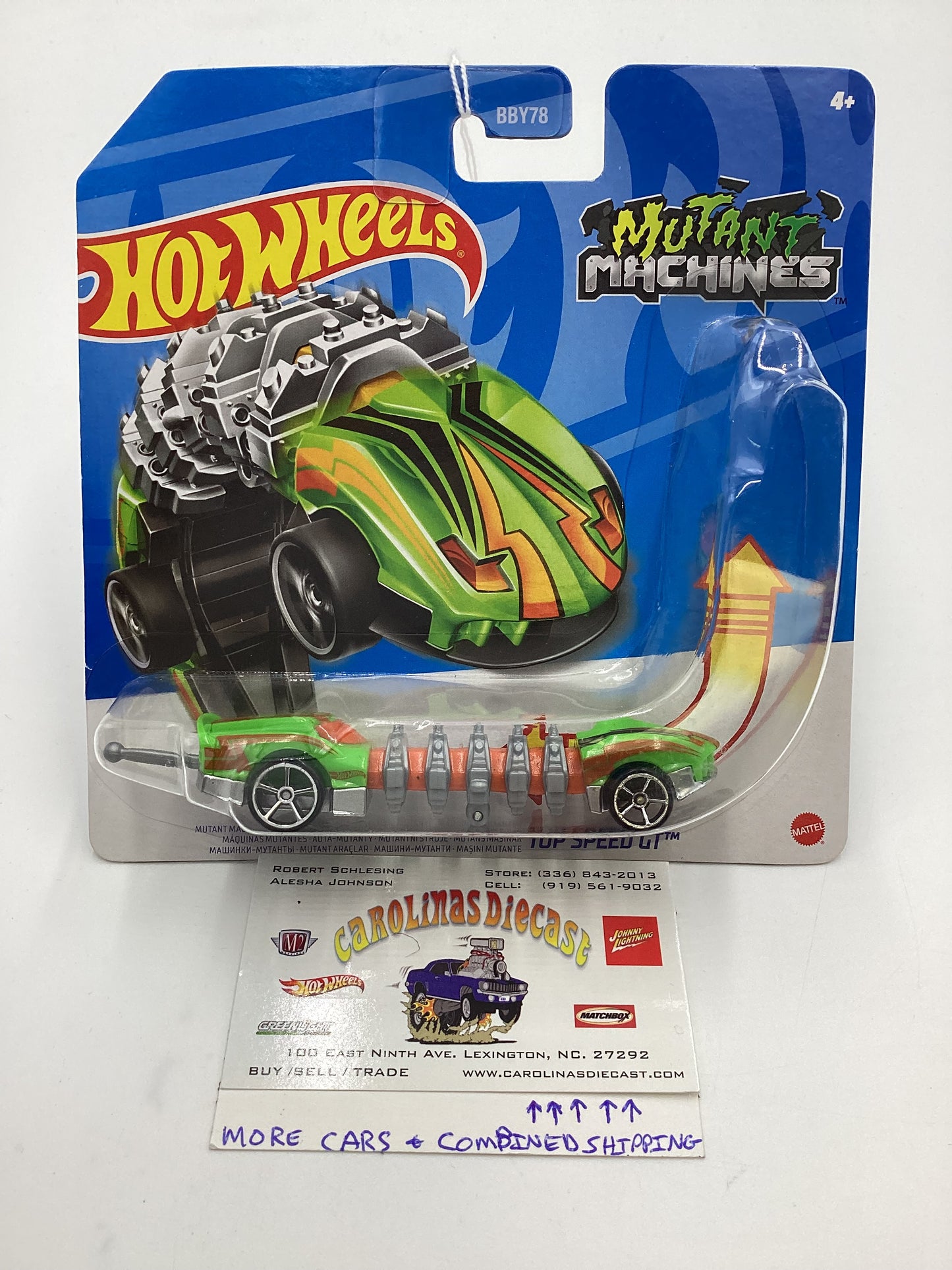 Hot Wheels Mutant Machines Top Speed GT Green