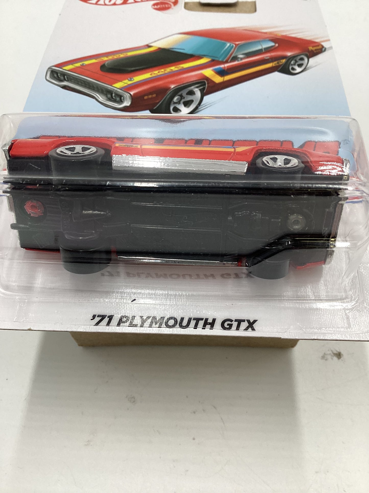 Hot Wheels Target Exclusive Flying Customs 71 Plymouth GTX Red Cracked Blister 157C