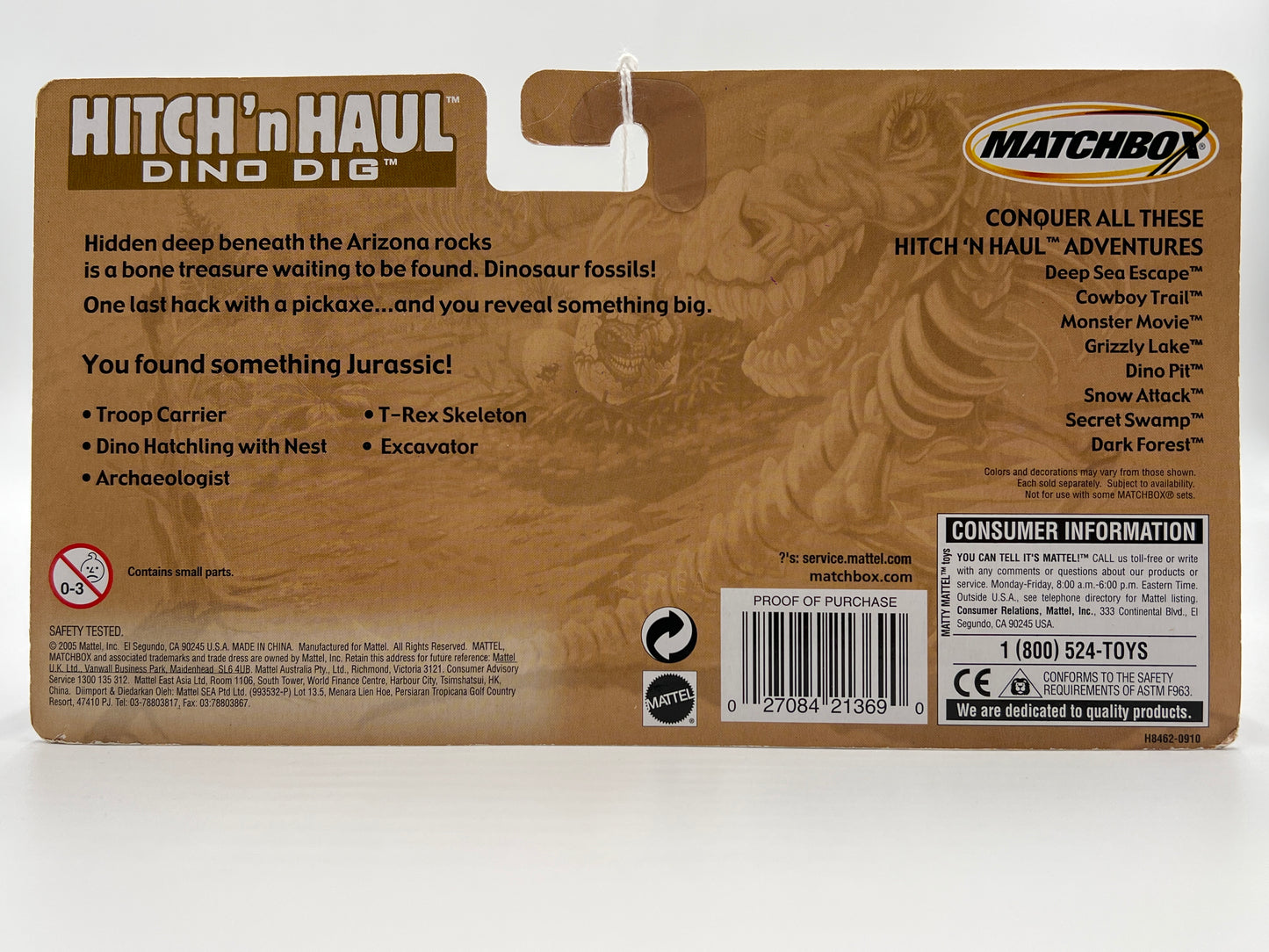 Matchbox Hitch N Haul Dino Dig Troop Carrier & Excavator 168B