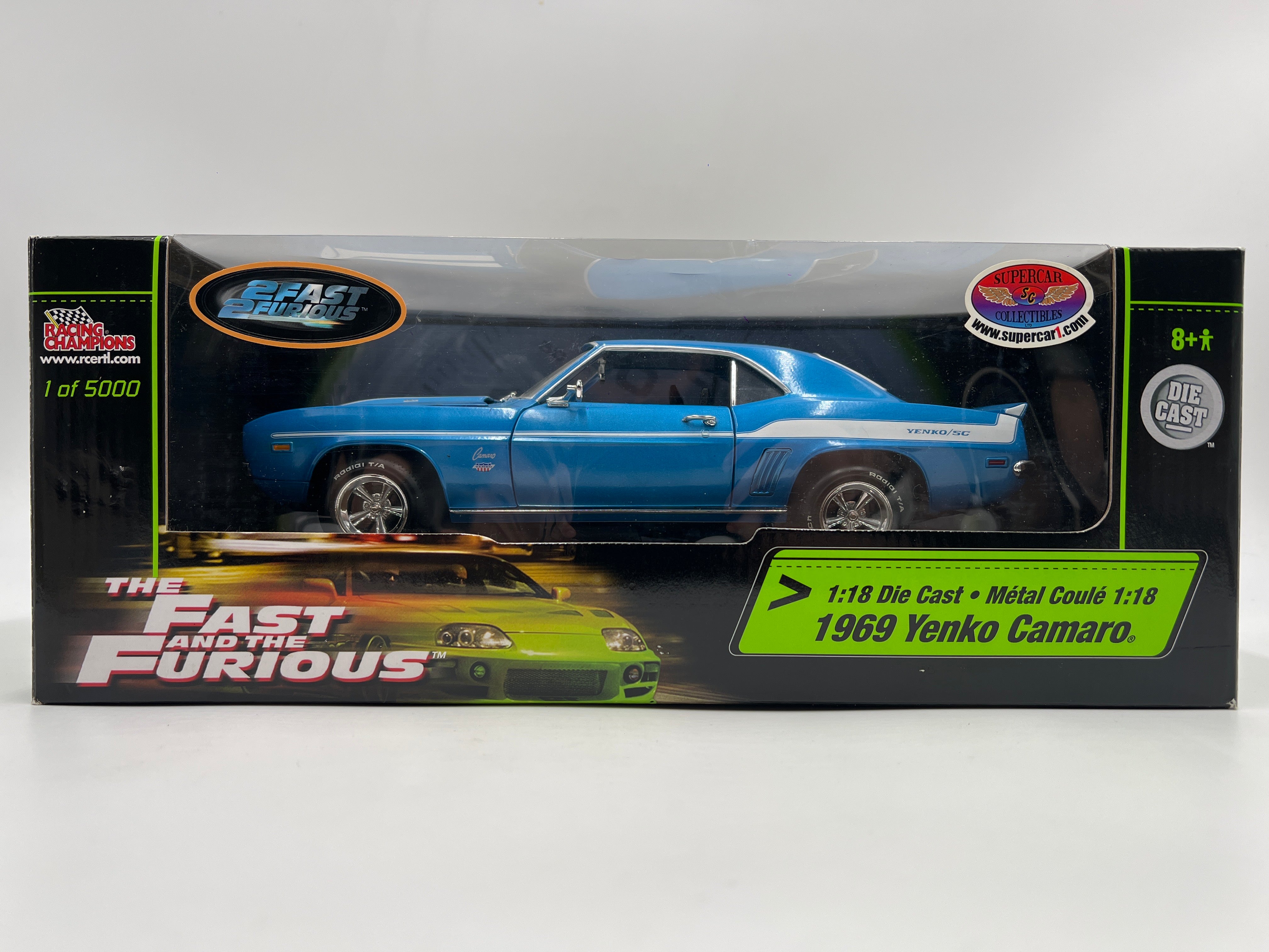 Racing Champions 1/18 Fast & Furious 1969 Yenko Camaro Blue 1/5000