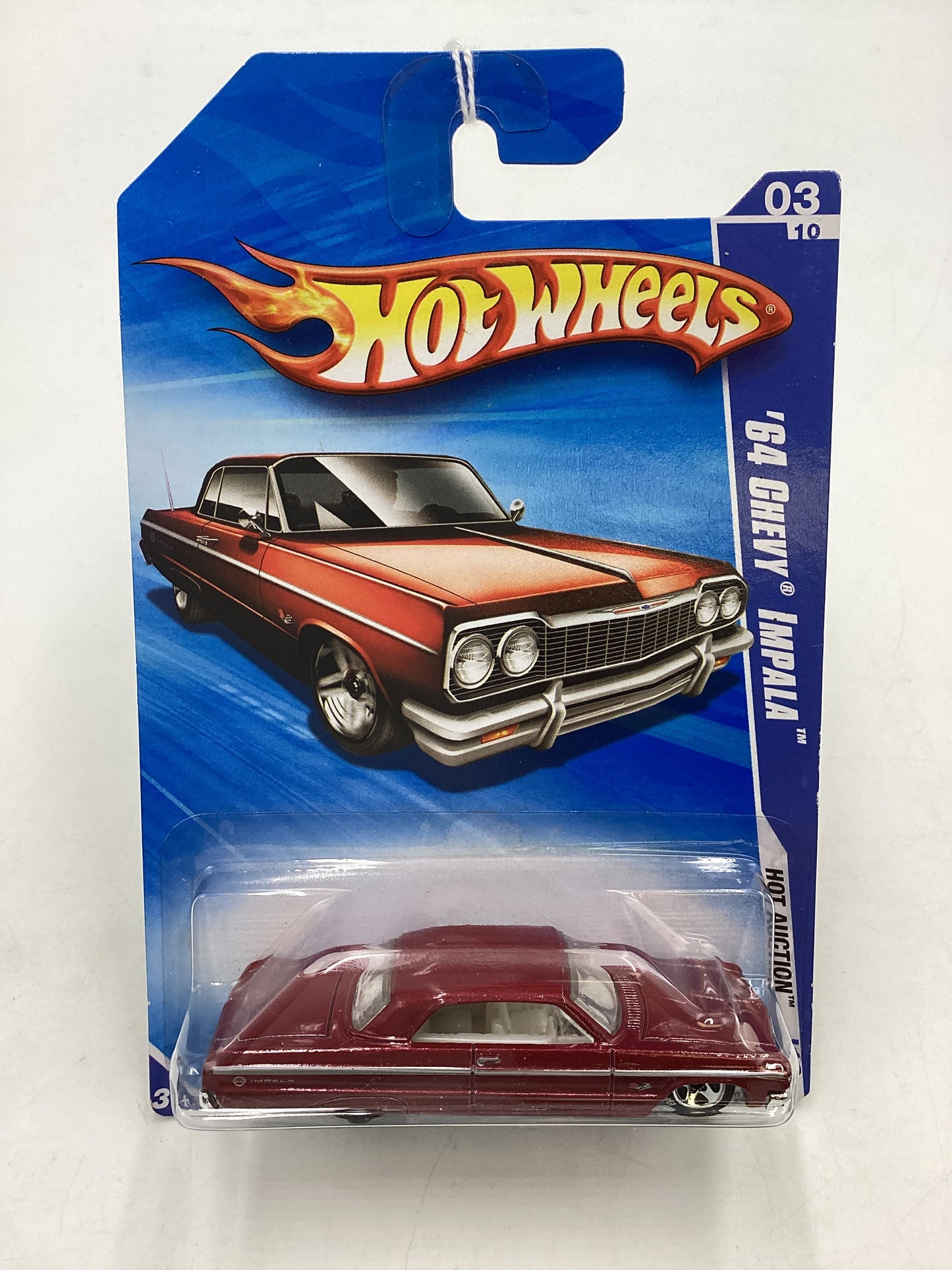 2010 Hot Wheels #161 64 Chevy Impala Red Walmart Exclusives 234B