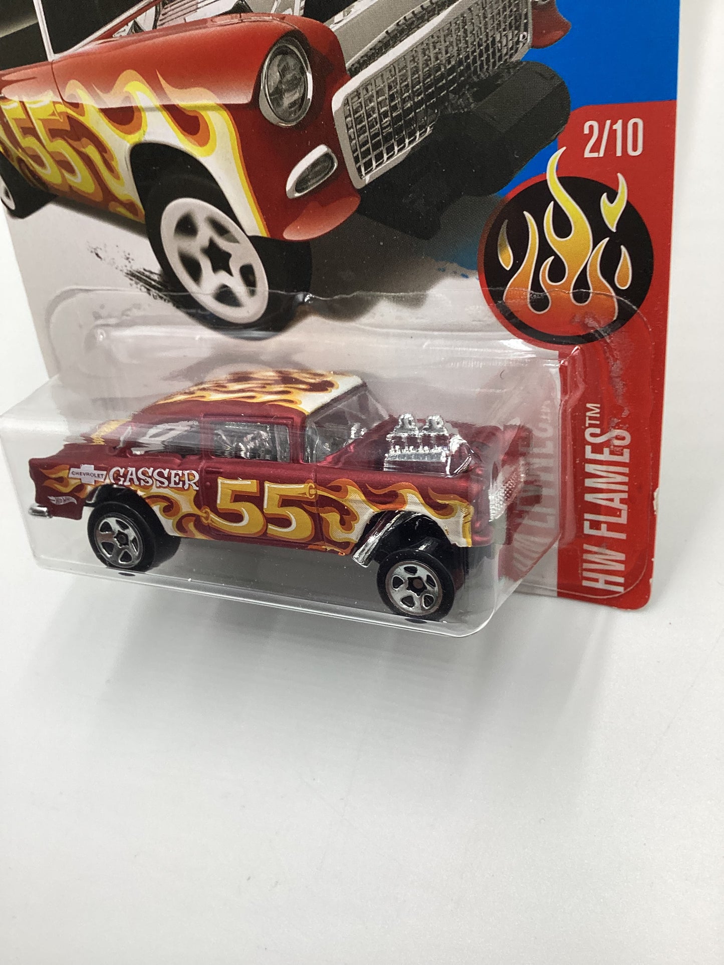 2017 Hot Wheels #12 55 Chevy Bel Air Gasser Red 6B