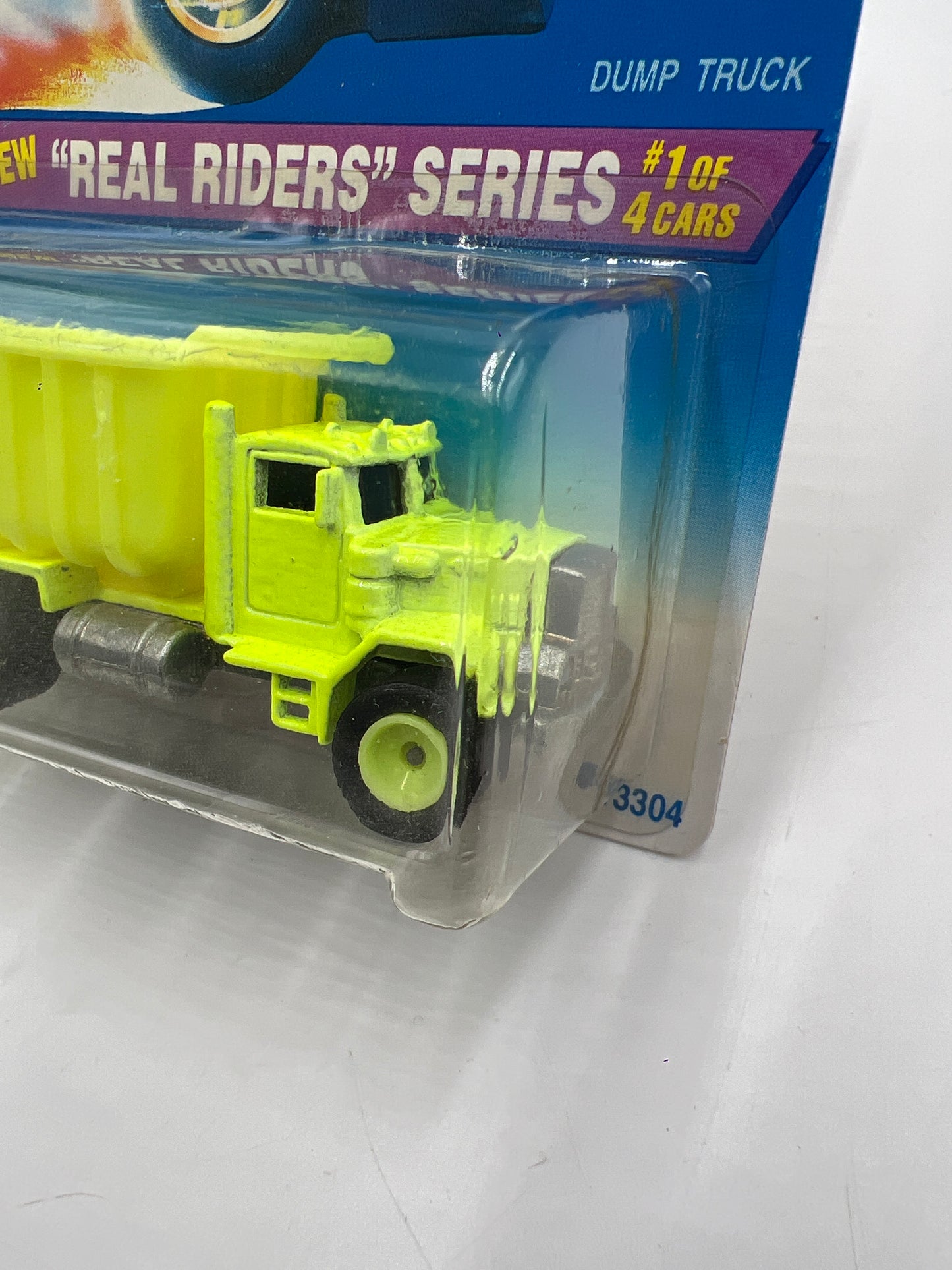 1995 Hot Wheels Real Riders Series 1/4 #317 Dump Truck Yellow W/Protector