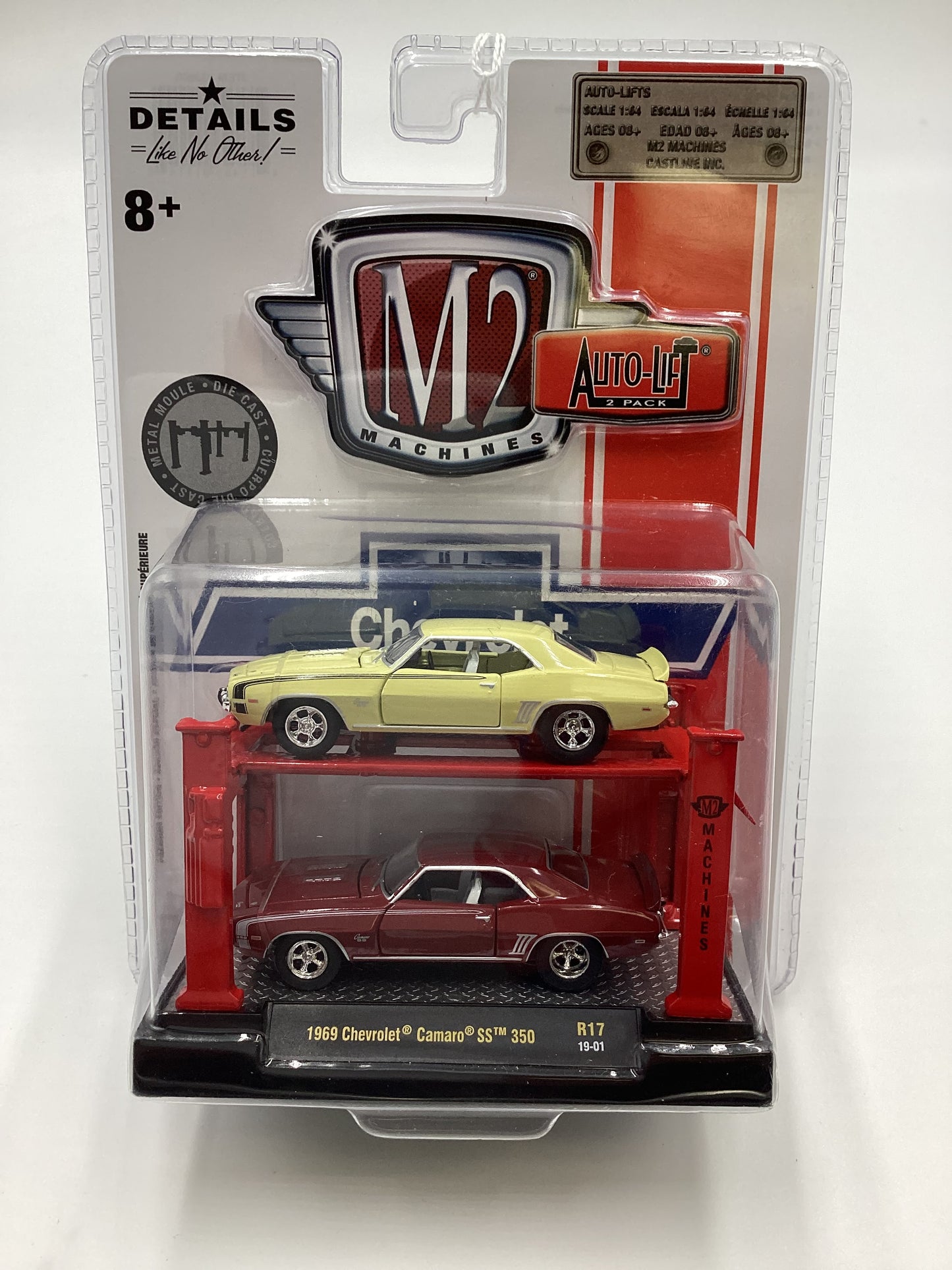 M2 Machines Auto-lift 2 Pack 1969 Chevrolet Camaro SS 350 R17 205H