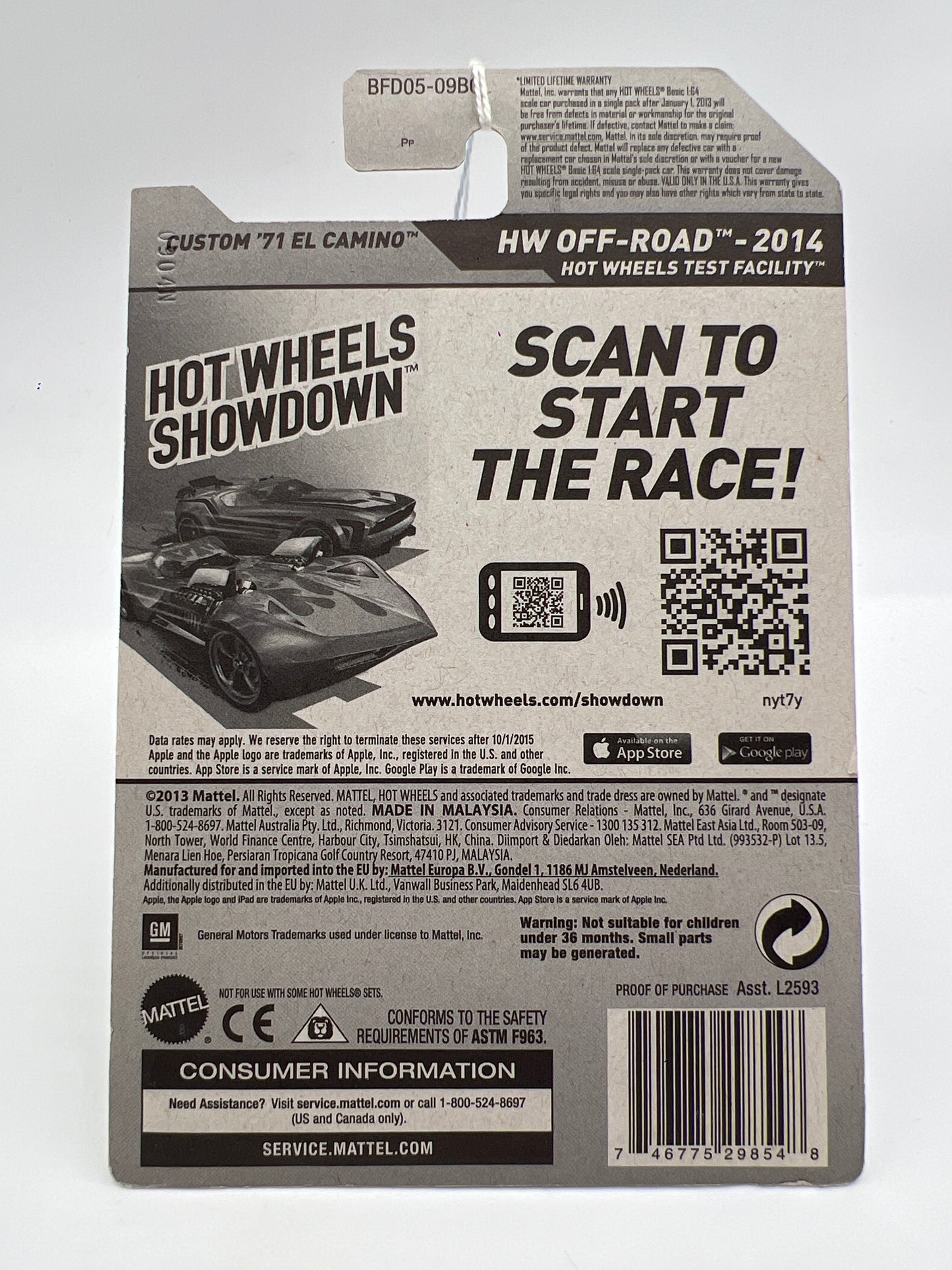 2014 Hot Wheels Treasure Hunt #116 Custom 71 El Camino Blue