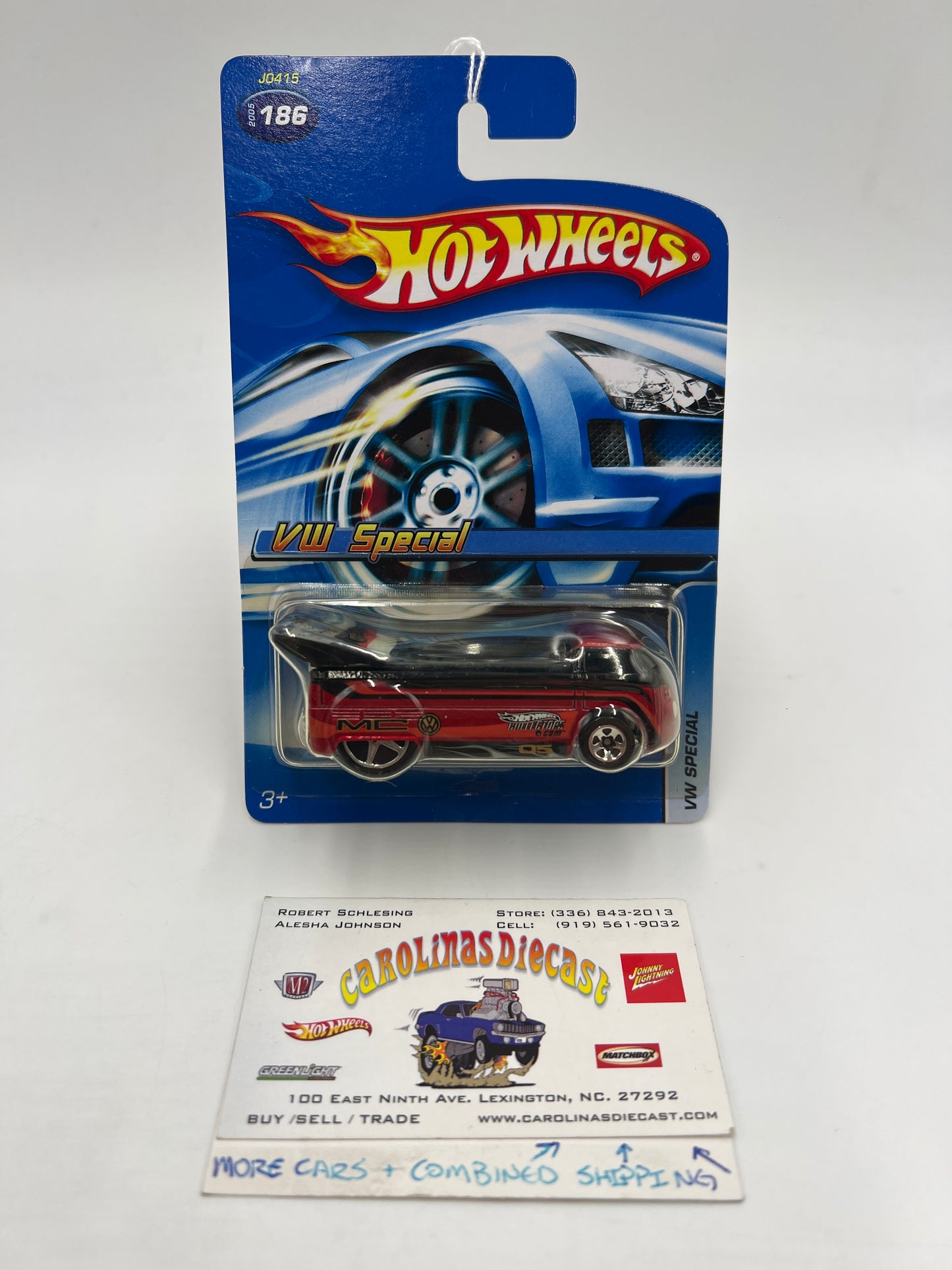 2005 Hot Wheels Mattel Creations VW Special #186 Customized VW Drag Truck Red 159A