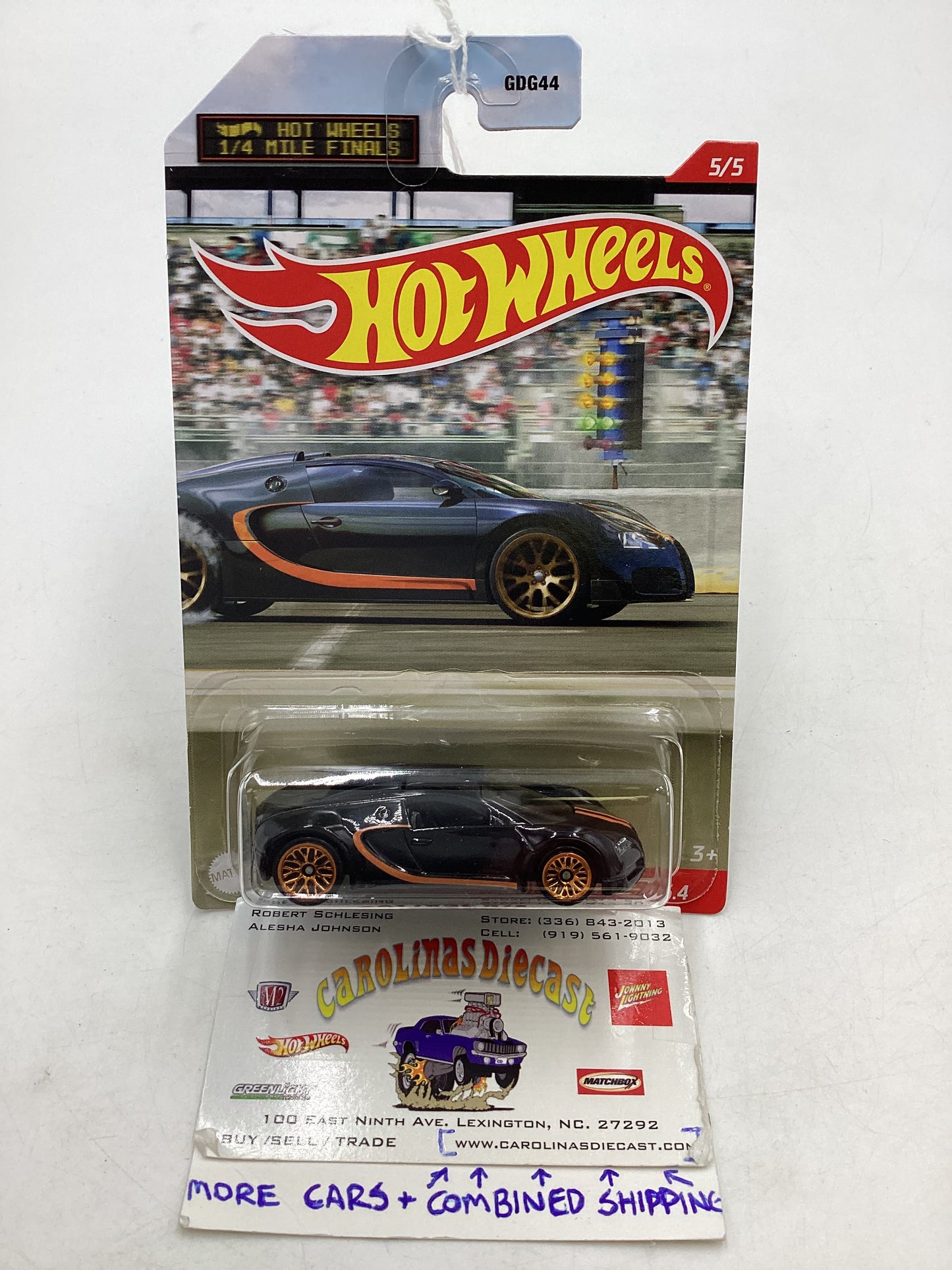 2020 Hot wheels 1/4 Mile Finals 5/5 Bugatti Veyron 16.4 156C