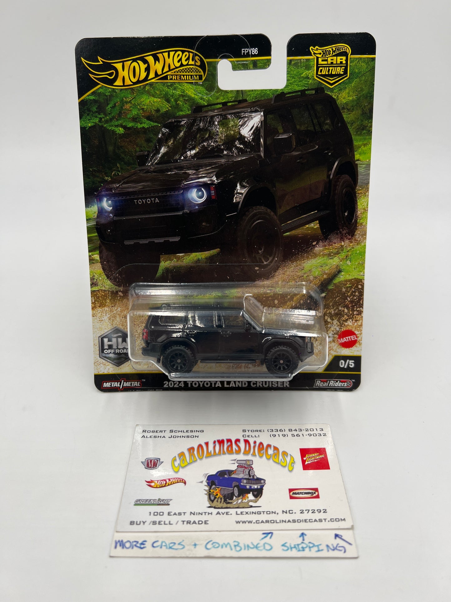 Hot Wheels Premium Car Culture CHASE HW Off Road #0 2024 Toyota Land Cruiser Black W/Protector