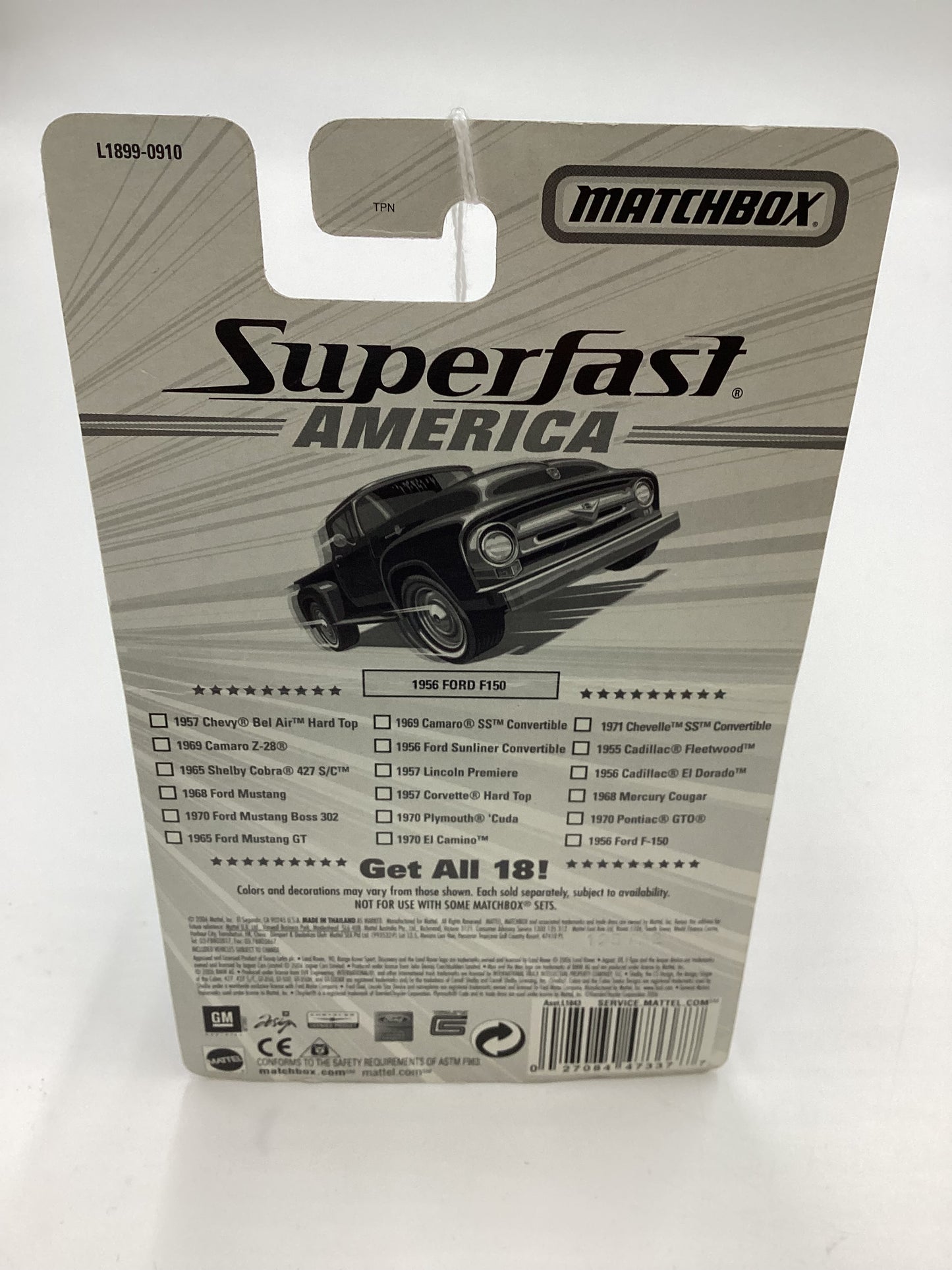 Matchbox Superfast America #18 1956 Ford F150 Dark Gray 170G