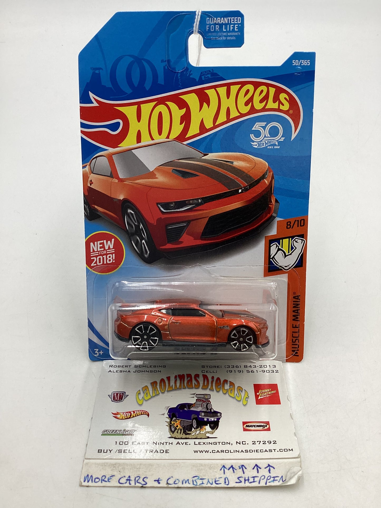 2018 Hot Wheels #050 Orange 18 Camaro SS 5E