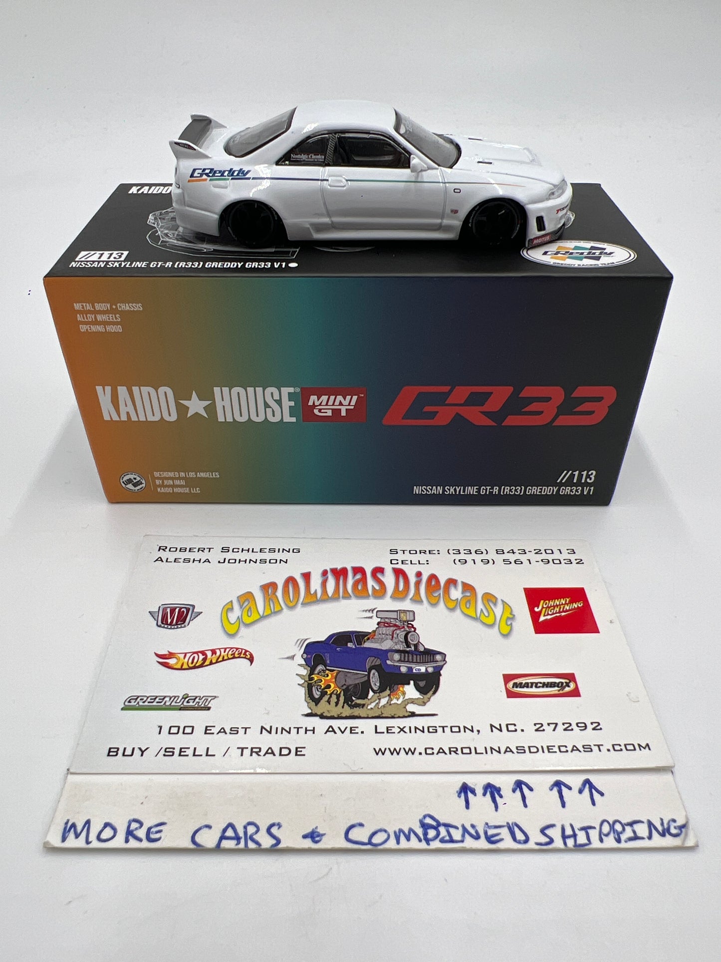 Mini GT Kaido House #113 Nissan Skyline GT-R R33 GRreddy GR33 V1 White