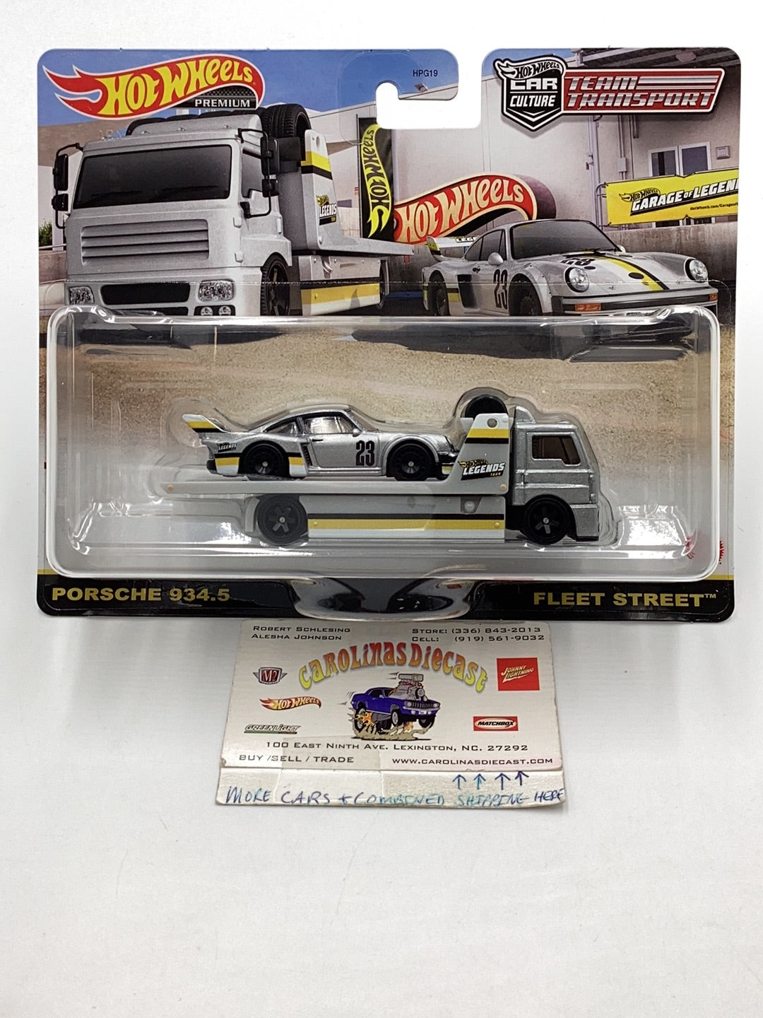 Hot wheels CAR CULTURE TEAM TRANSPORT Porsche 934.5 Fleet Street Legends Tour walmart exclusive