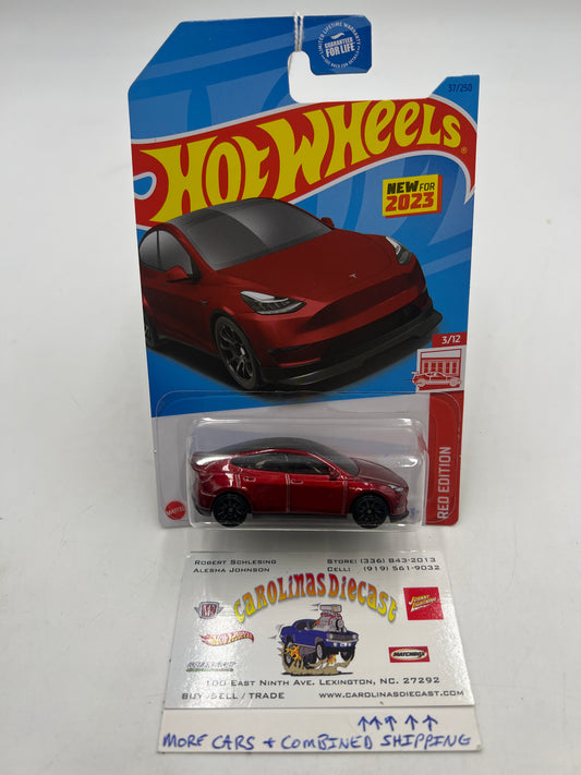 2023 Hot Wheels #37 Red Edition Tesla Model Y 150B