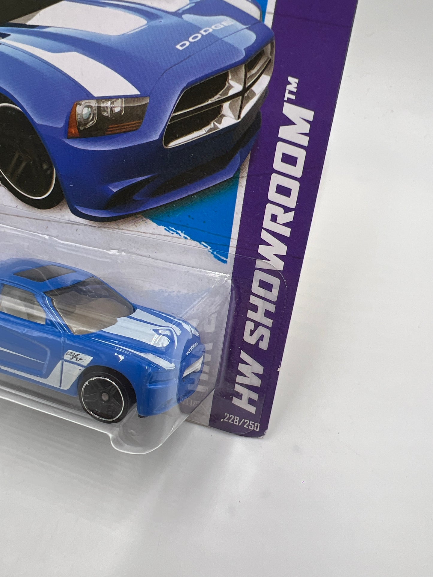 2013 Hot Wheels Showroom #228 11 Dodge Charger R/T Blue 55A
