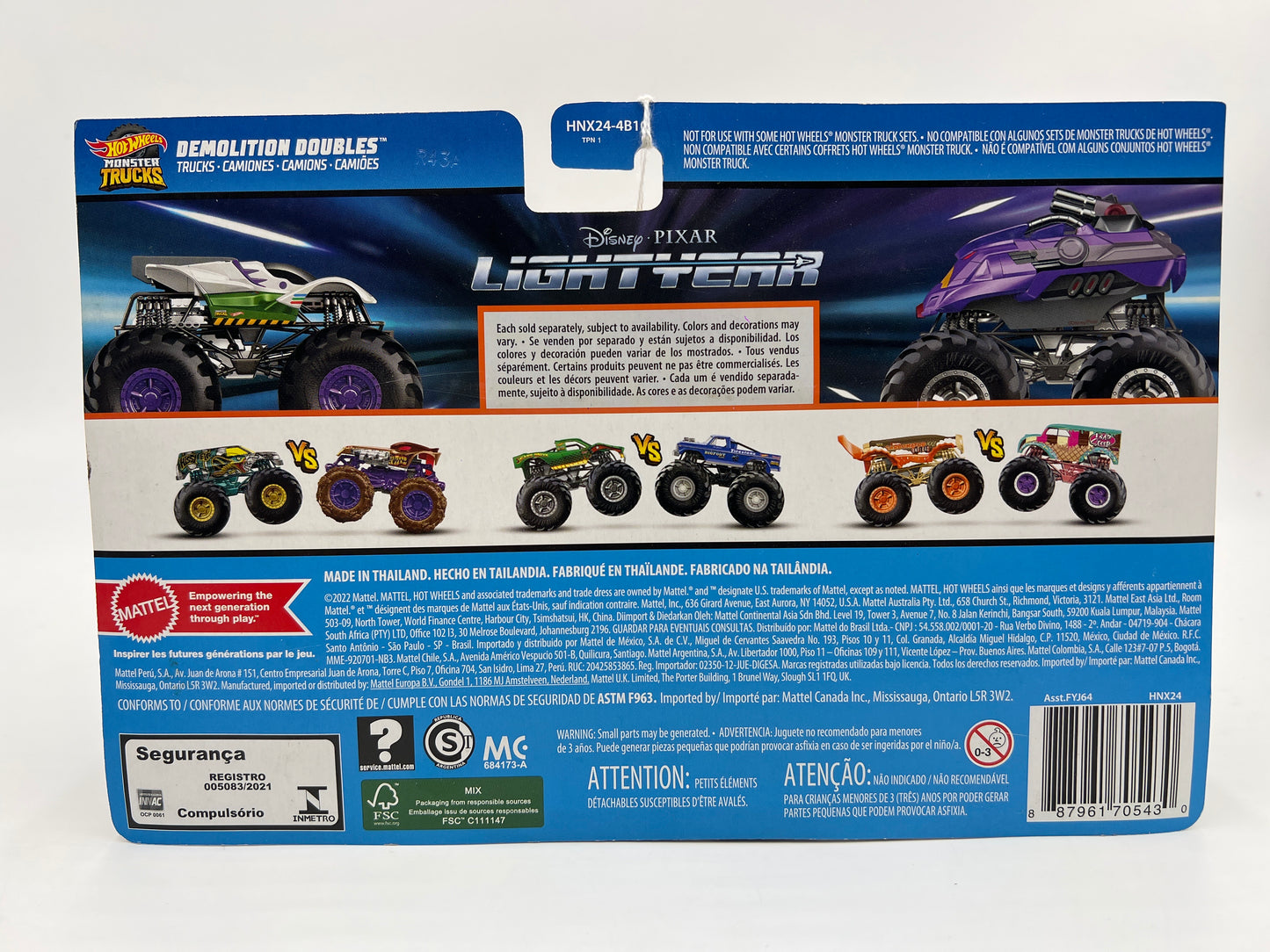 Hot Wheels Monster Trucks Demolition Doubles Buzz Lightyear Vs Zurg