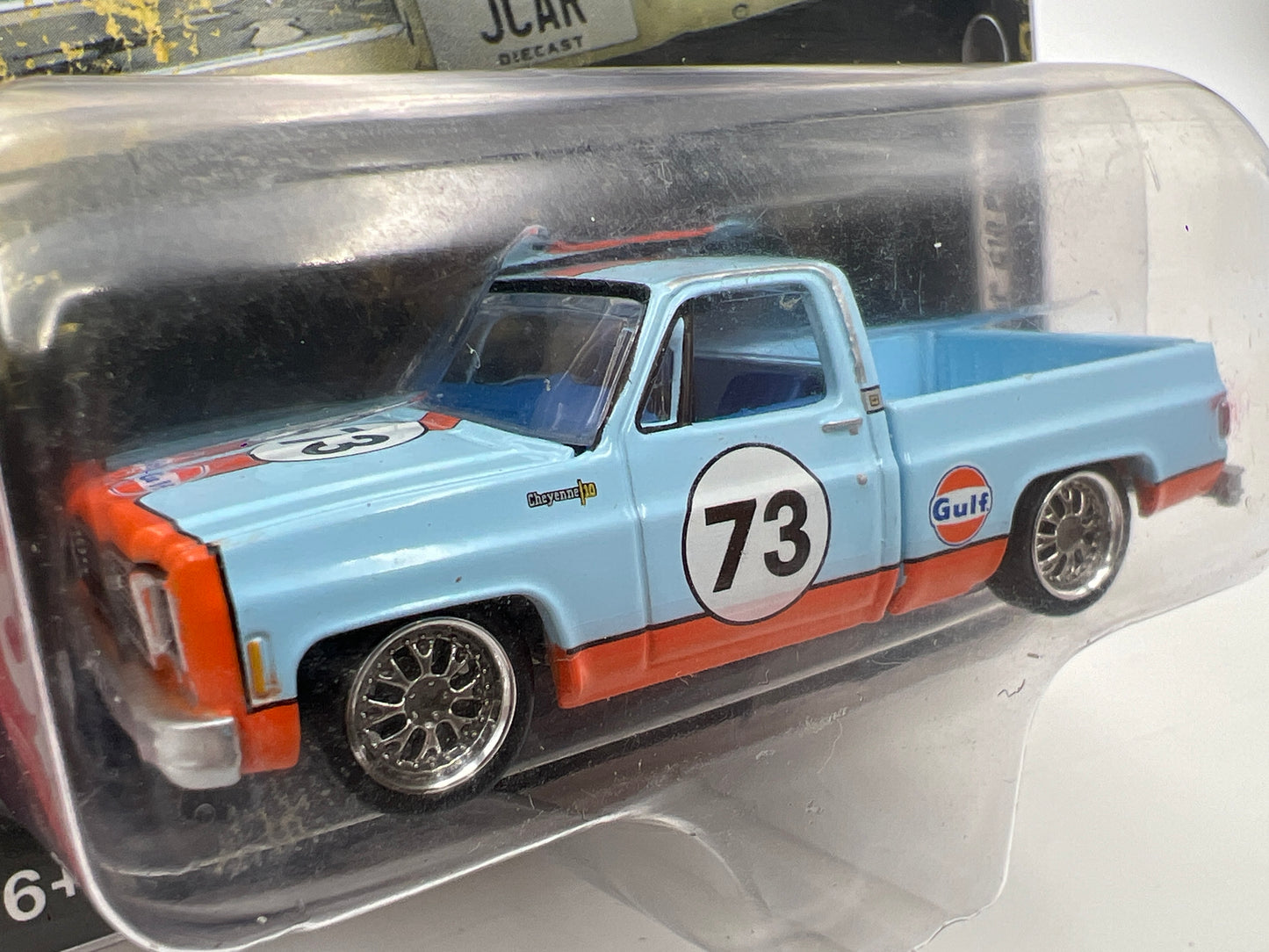 Auto World JCar Diecast Exclusive 1/2496 1973 Chevrolet C10 Pickup Gulf