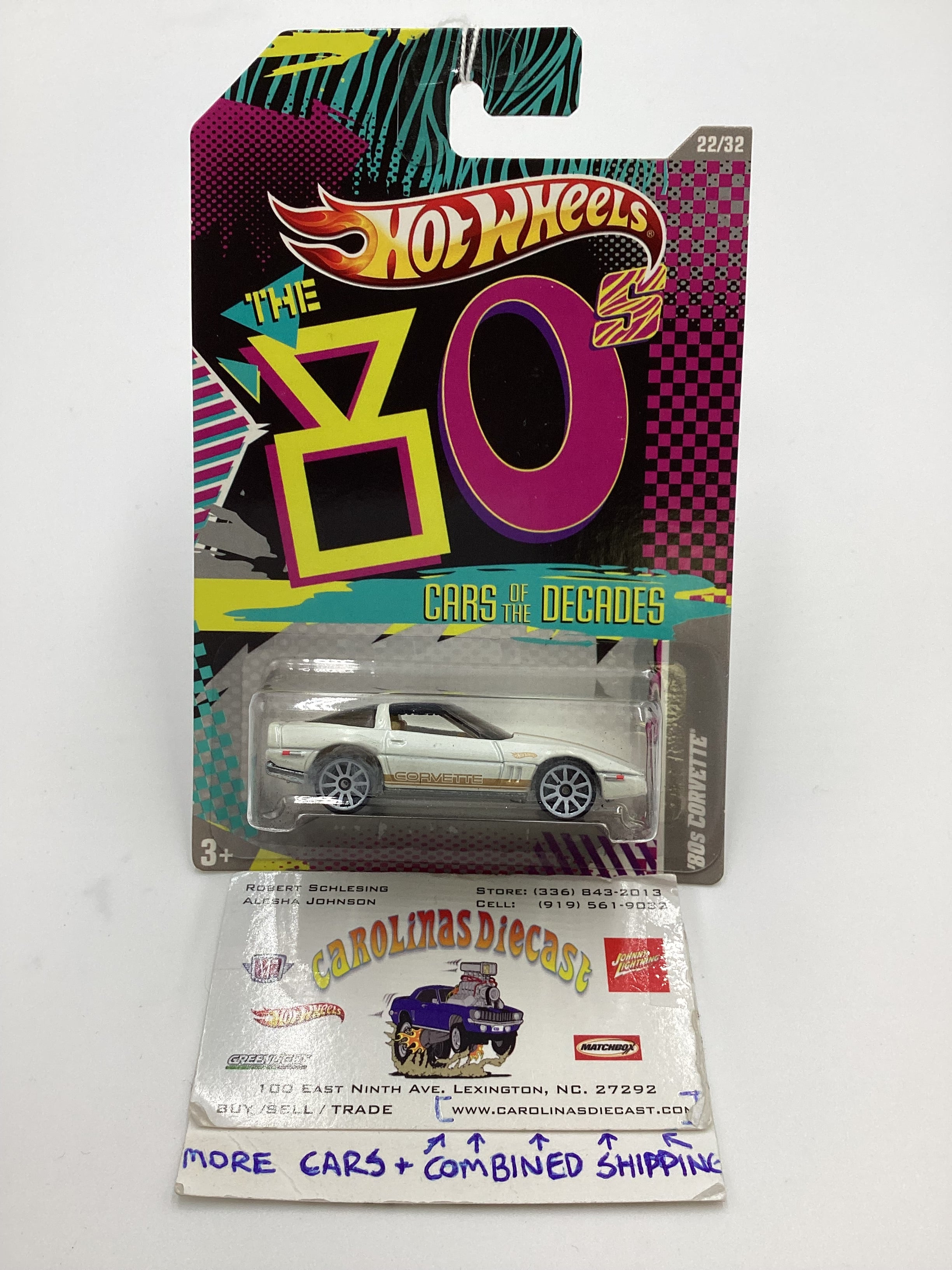 2011 Hot Wheels Cars of the Decades The 80s #22 80s Corvette White