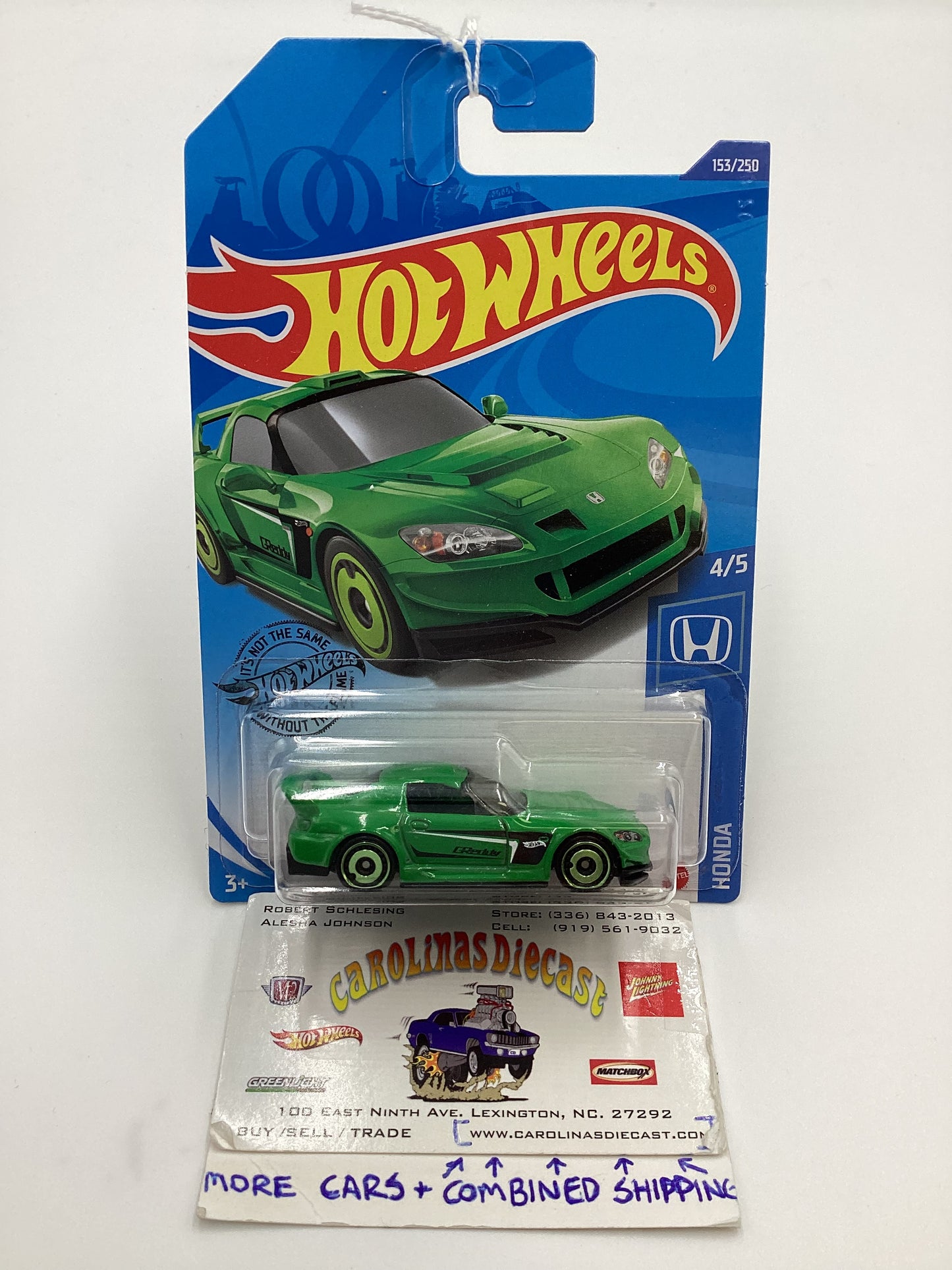 2020 Hot Wheels #153 88 Honda S2000 Green 78G