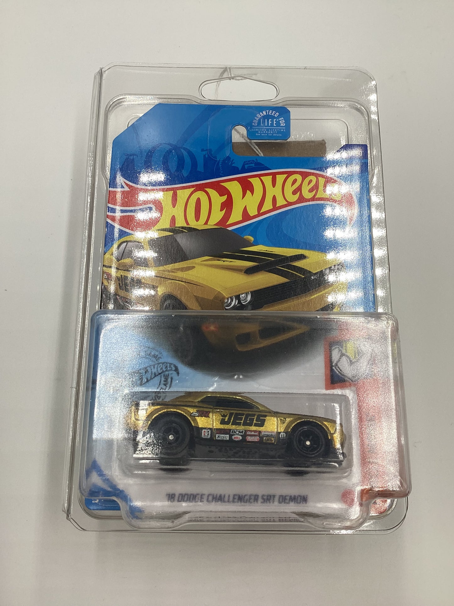 2020 Hot Wheels Super Treasure Hunt #234 18 Dodge Challenger SRT Demon Gold JEGS W/ Protector #1