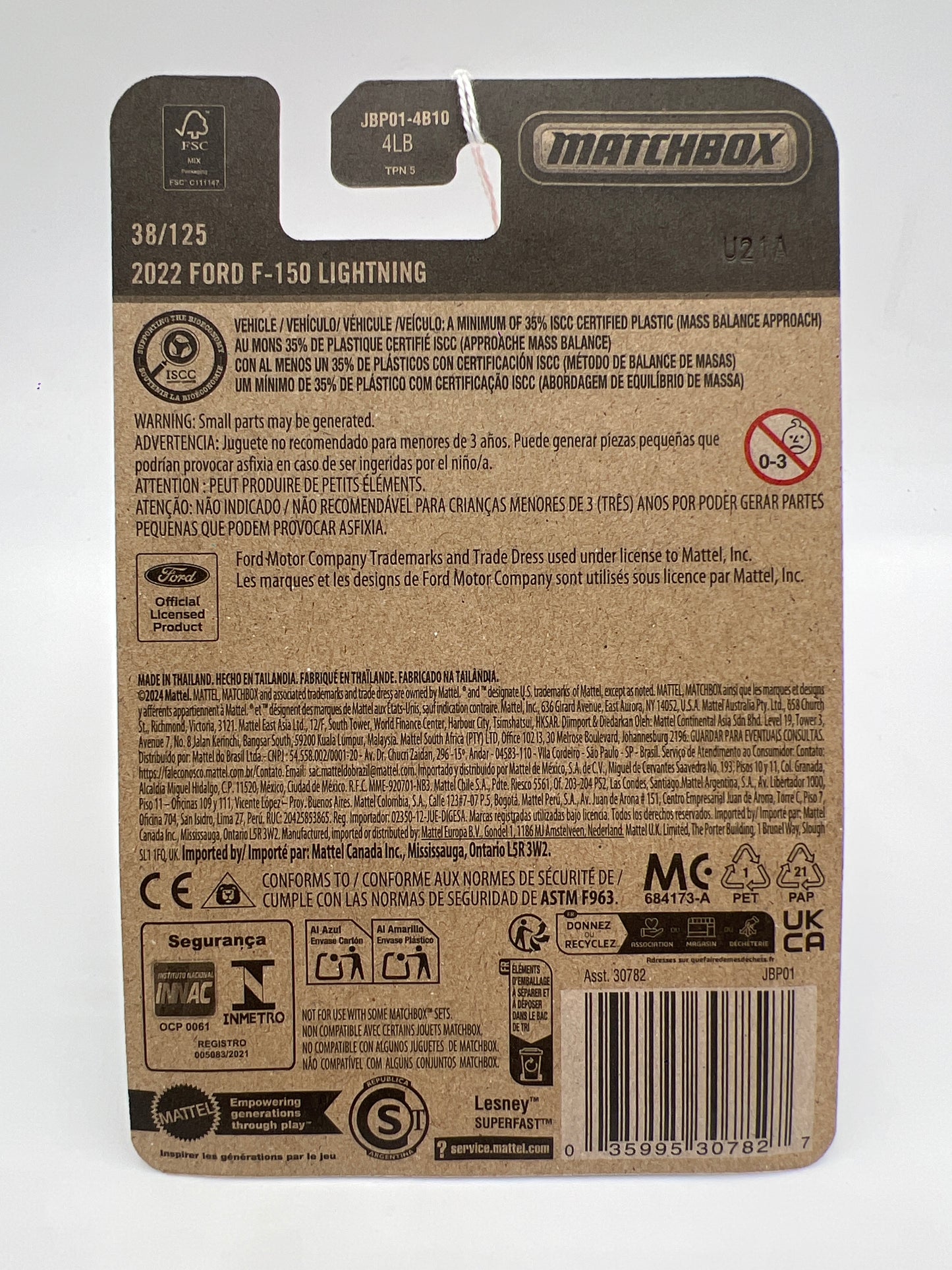 2025 Matchbox #38 2022 Ford F-150 Lightning Light Blue 217C