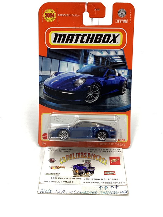 2024 matchbox #60 Porsche 911 Targa 4 100H