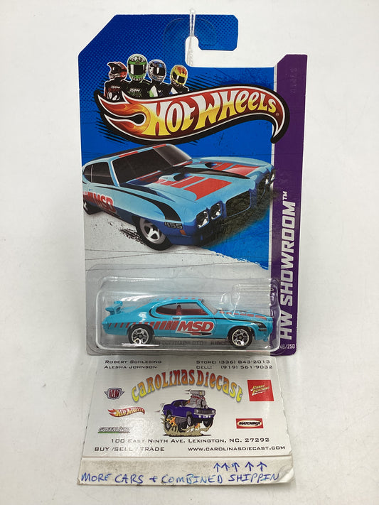 2013 Hot Wheels #246 70 Pontiac Judge Light Blue 51A