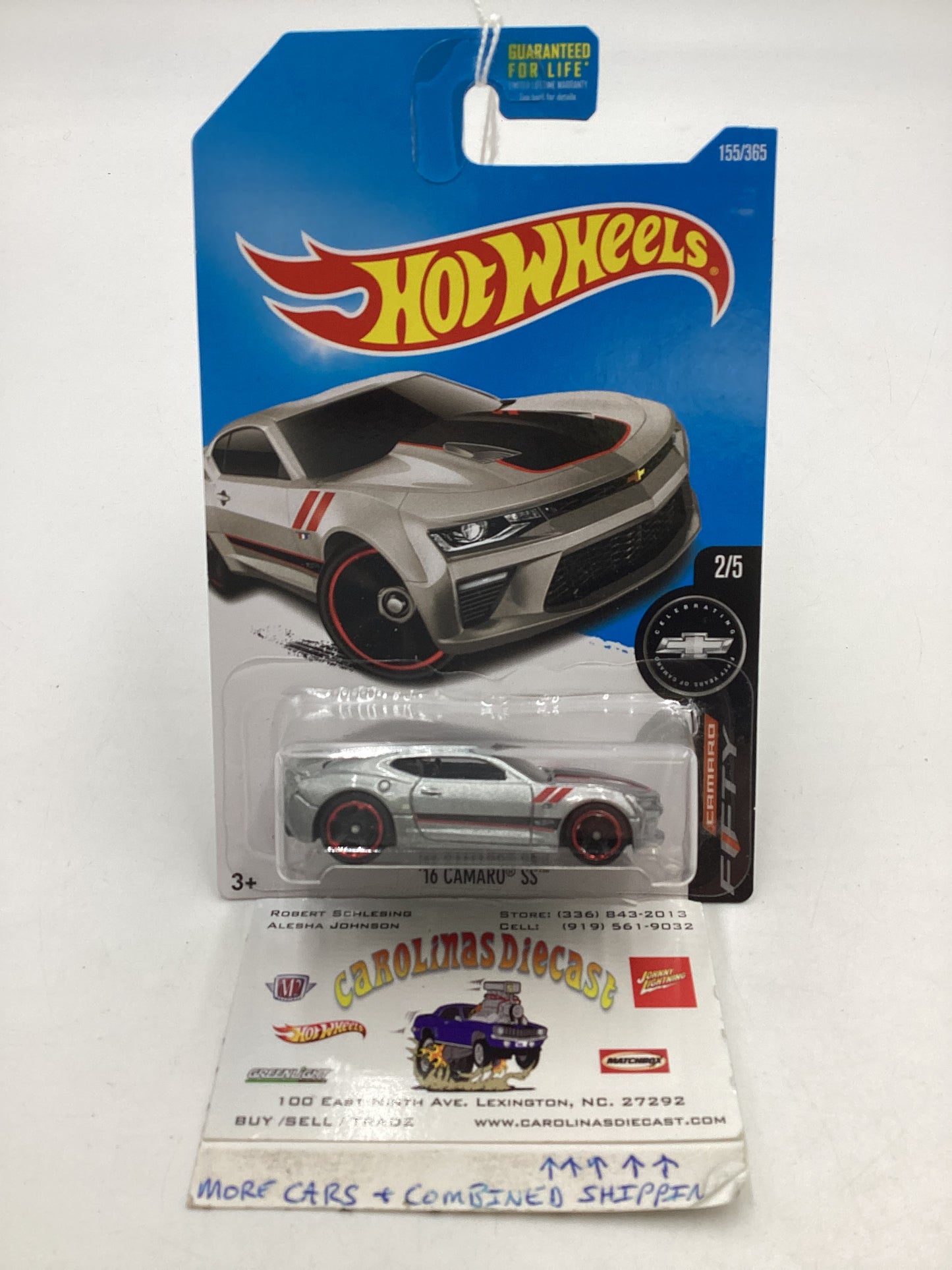 2017 Hot wheels #155 Silver 16 Camaro SS 4B