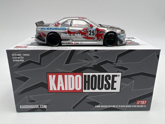 Mini GT Kaido House #197 Nissan Skyline GT-R R34 Kaido Star Racing V1