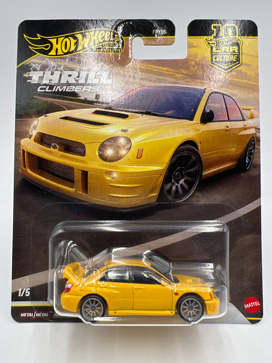 2026 Hot Wheels Premium Thrill Climbers #1 Subaru Impreza WRX Yellow 257A