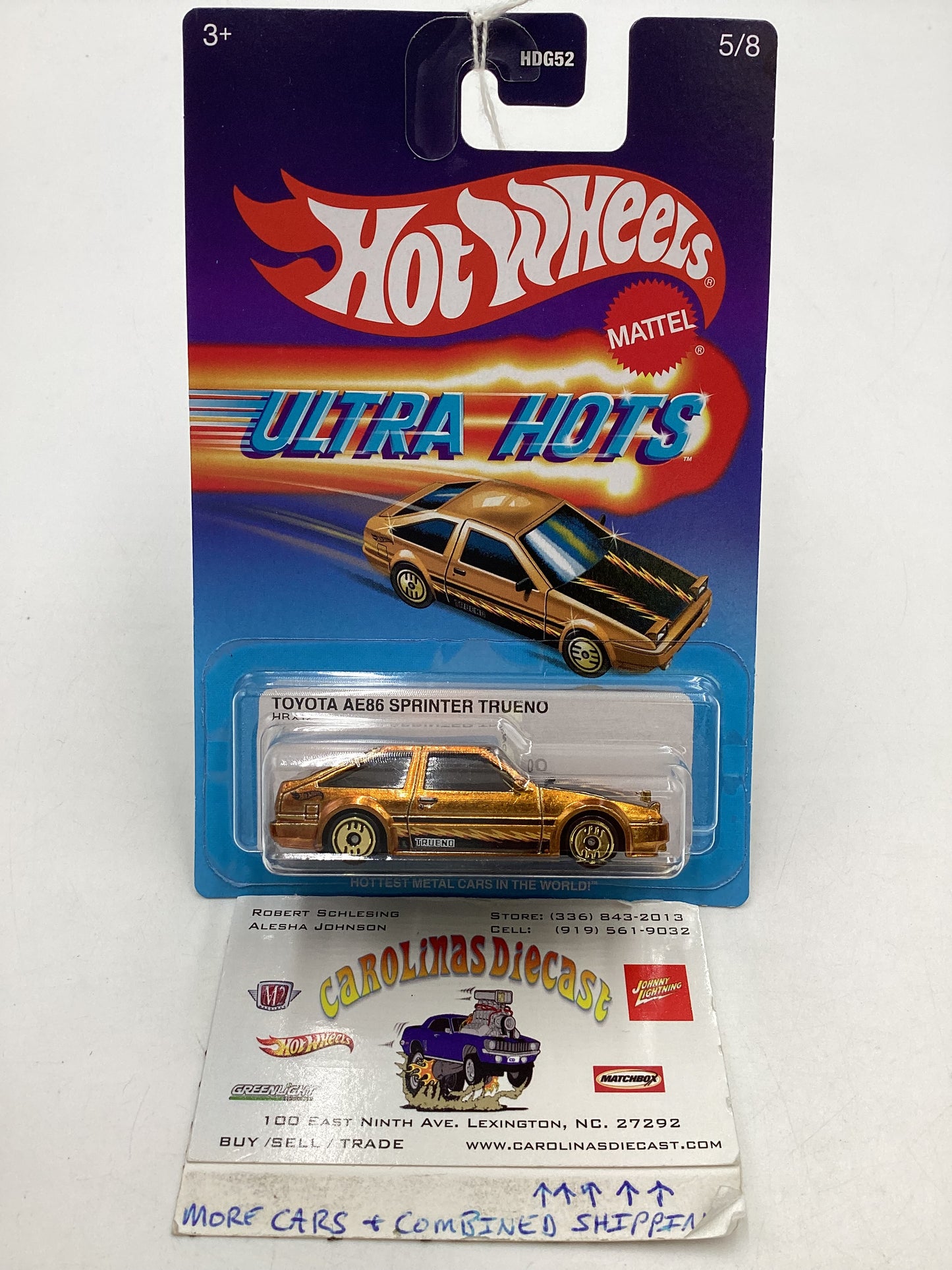 2024 Hot wheels Target Ultra Hots #5 Toyota AE86 Sprinter Trueno Gold 151A