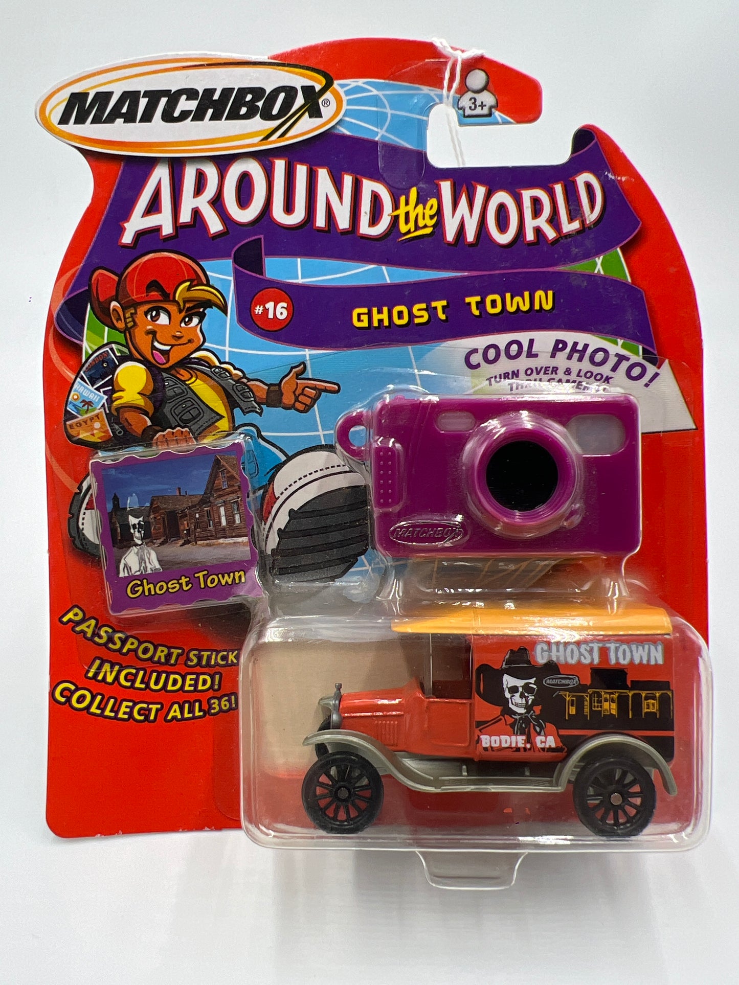 2003 Matchbox Around The World #16 Ghost Town 1921 Model T Ford Orange (SR)