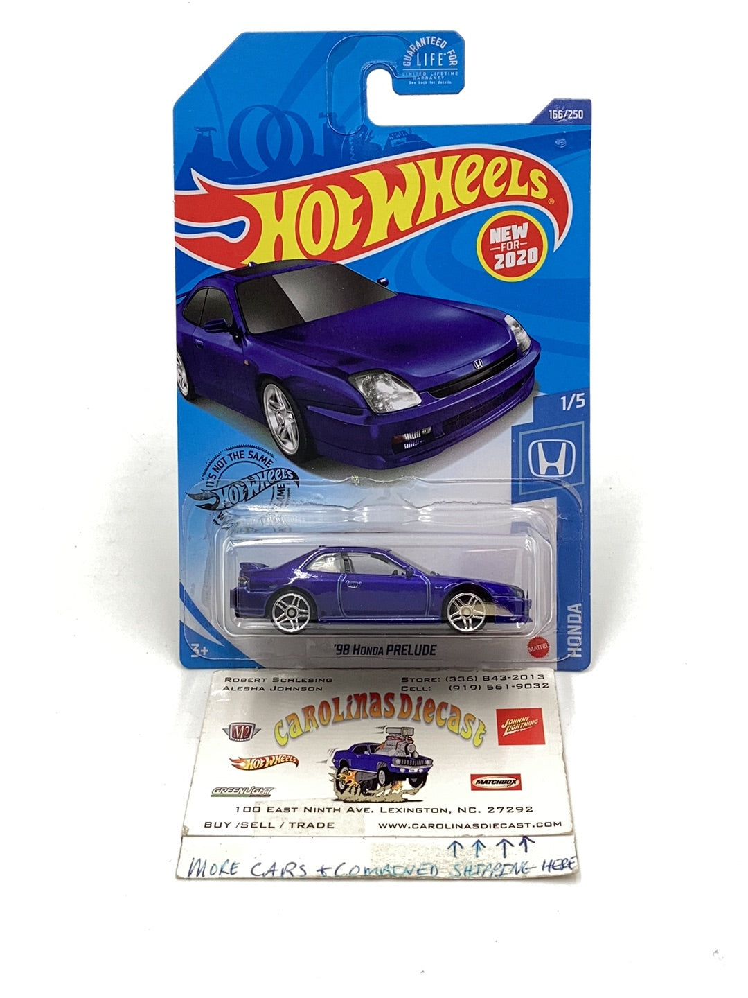 2020 hot wheels 98 Honda Prelude #166 Blue 76F