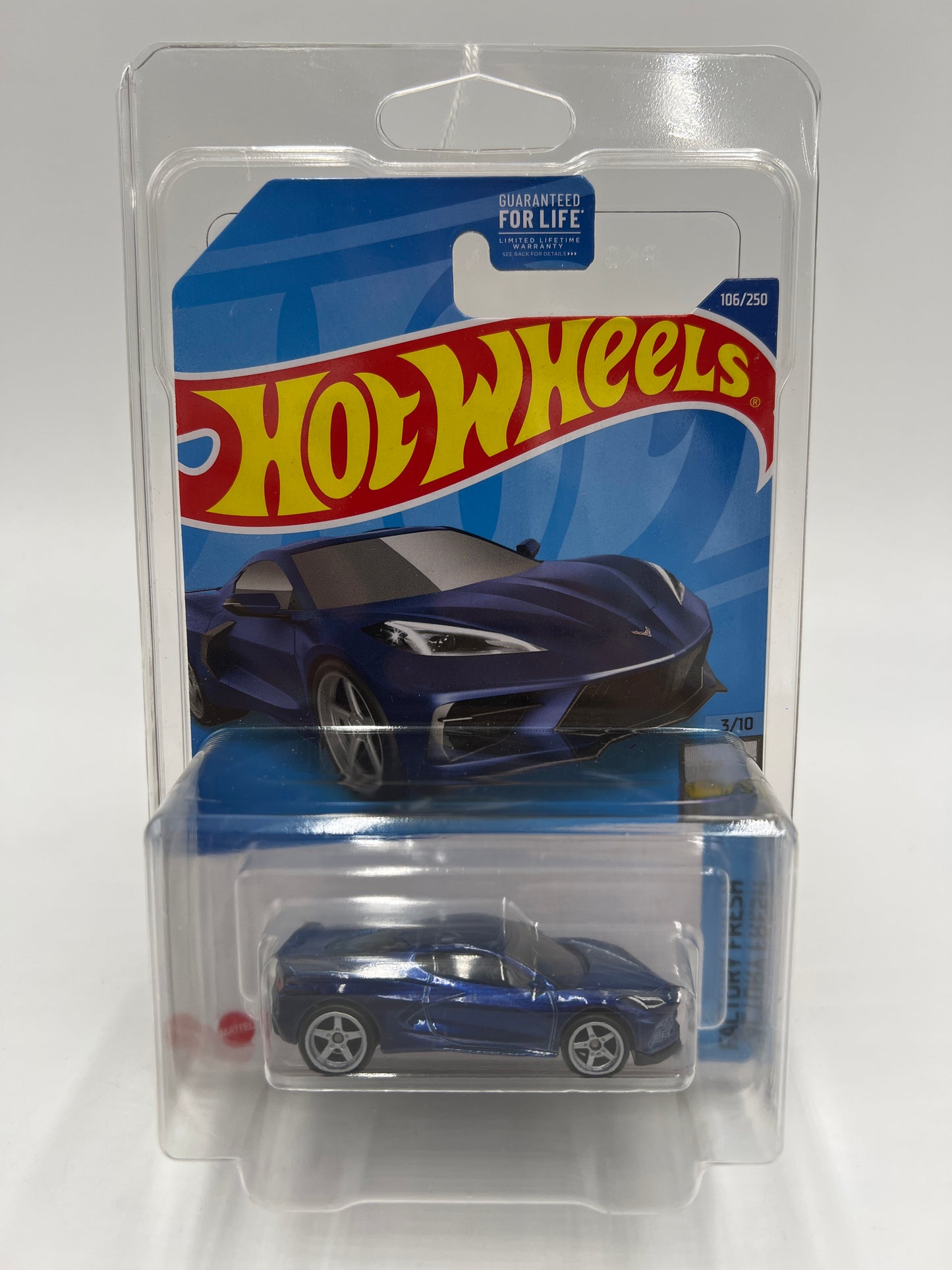 2022 Hot Wheels Super Treasure Hunt #106 2020 Corvette Blue W/Protector