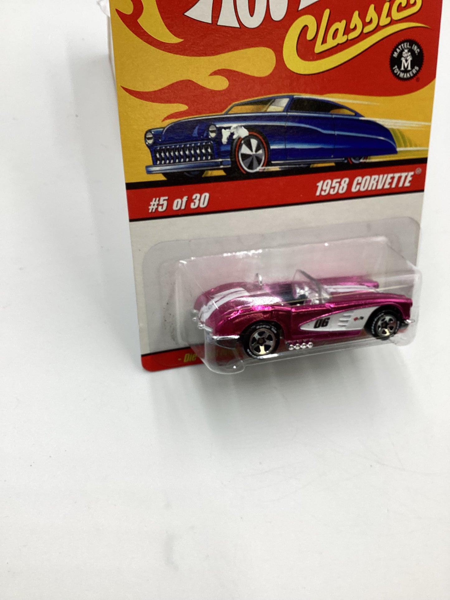 Hot Wheels Classics Series 2 #5 1958 Corvette Pink SR