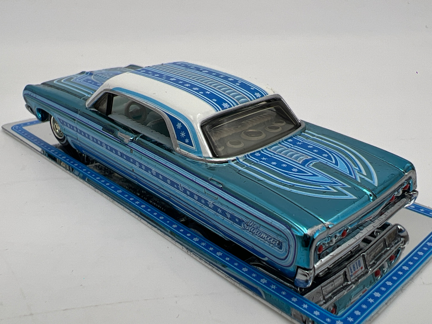 2021 Hot Wheels RLC #3424/30000 64 Chevrolet Impala Snowman Light Blue