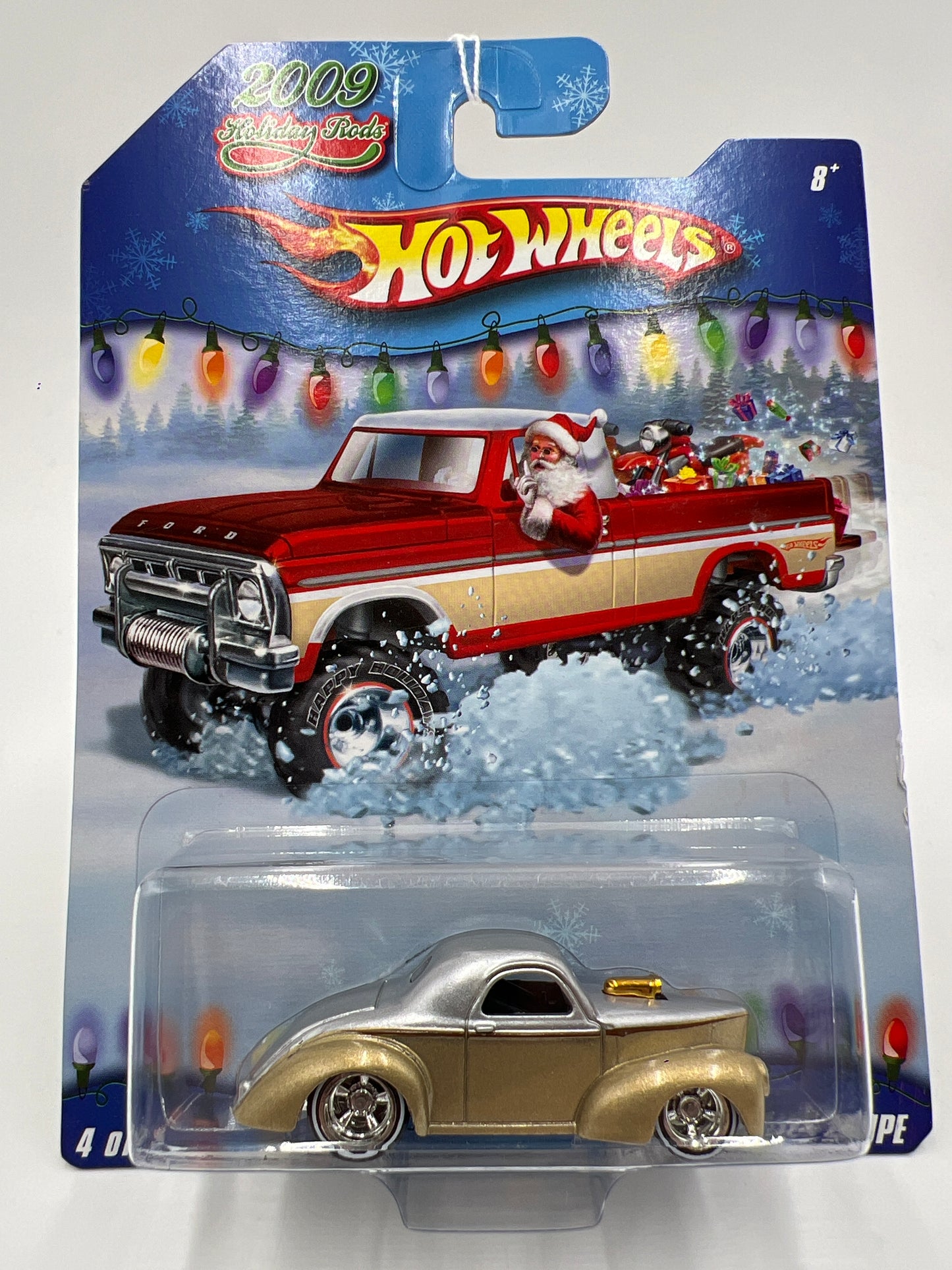 Hot Wheels Premium 2009 Holiday Rods #4 Custom 41 Willys Coupe Silver Gold