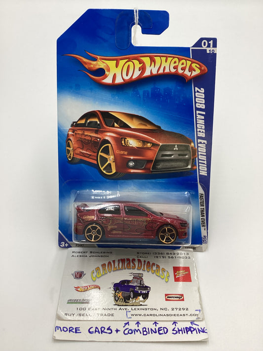 2009 Hot wheels #127 2008 Lancer Evolution FTE Red SR