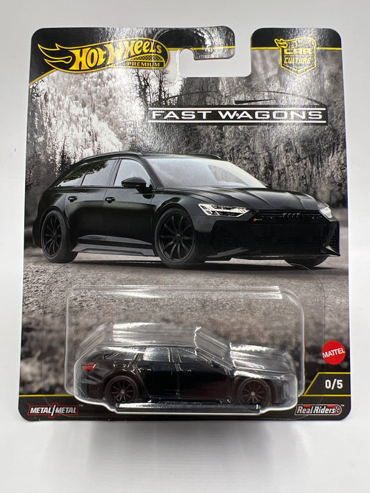 2025 Hot Wheels Premium CHASE Fast Wagons #0 Audi RS 6 Avant Black W/Protector
