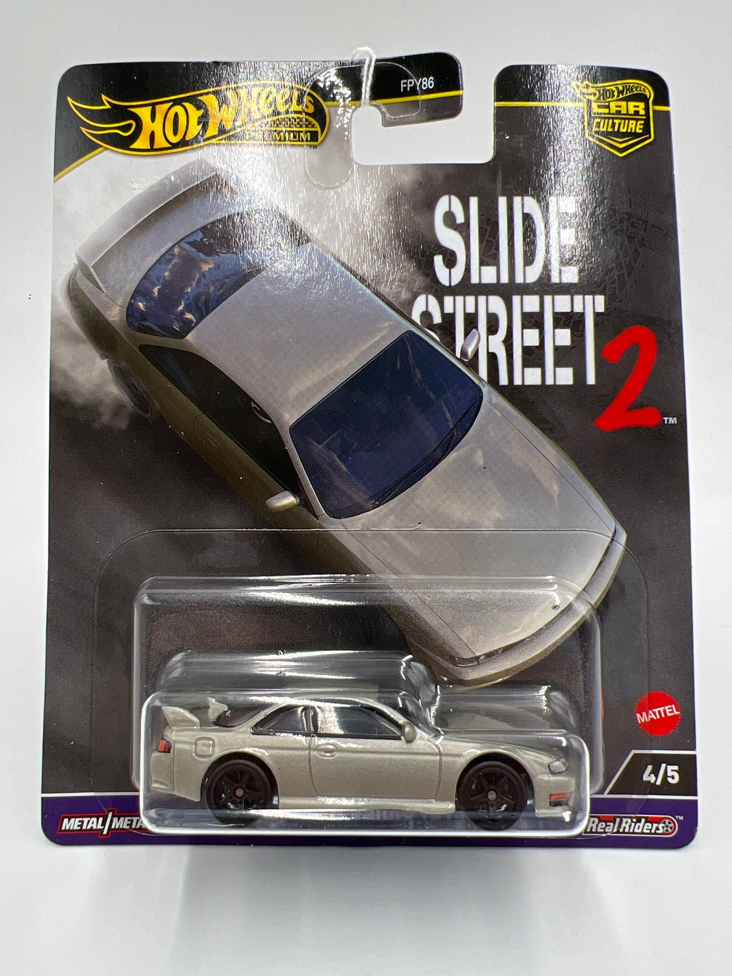 2024 Hot Wheels Premium Slide Street 2 #4 Nissan 240SX S14 Silver 244K